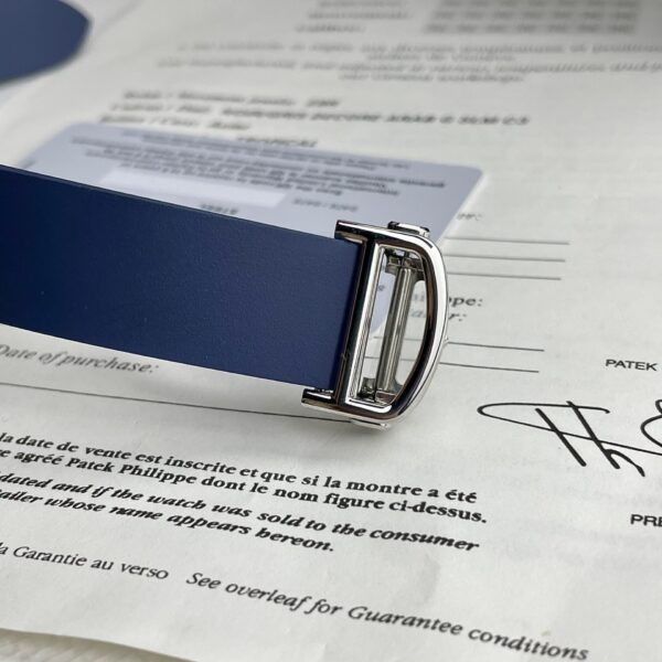 Montre Cartier Santos WSSA0030, cadran bleu, bracelet en caoutchouc, 39,8 mm