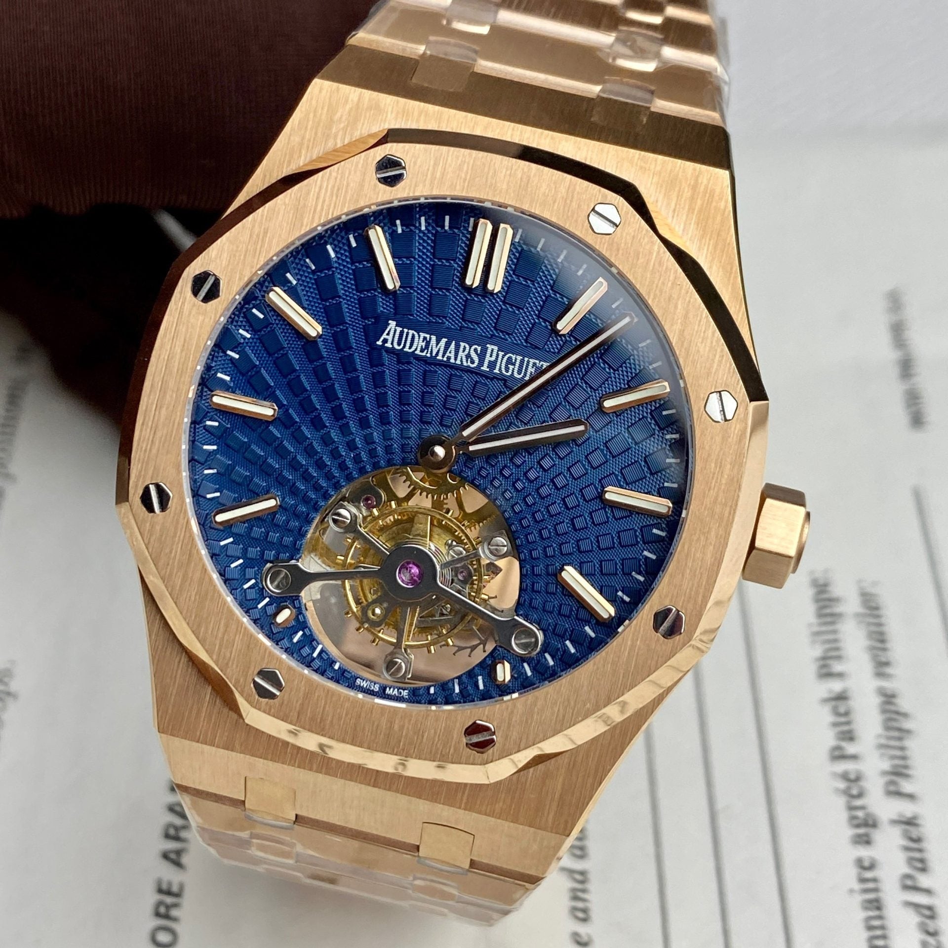 Audemars Piguet Royal Oak Tourbillon Or Rose 26522OR Cadran Bleu 41 mm