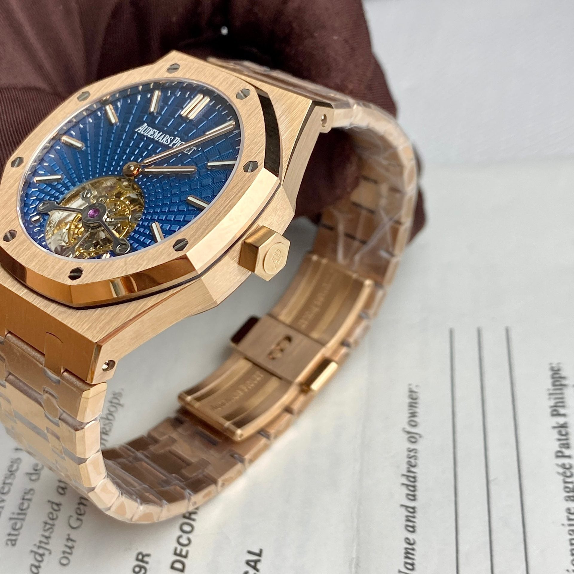 Audemars Piguet Royal Oak Tourbillon Or Rose 26522OR Cadran Bleu 41 mm