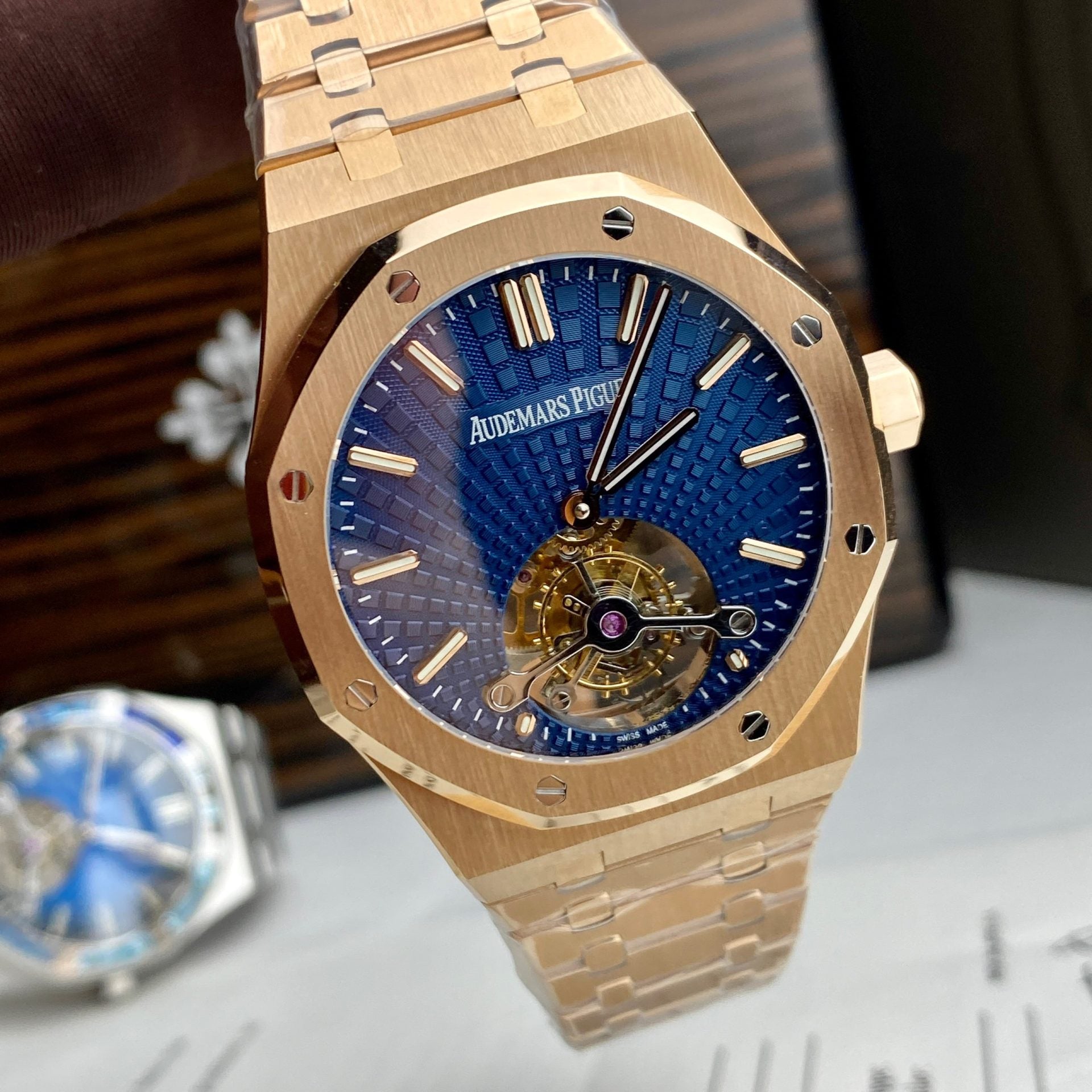 Audemars Piguet Royal Oak Tourbillon Or Rose 26522OR Cadran Bleu 41 mm