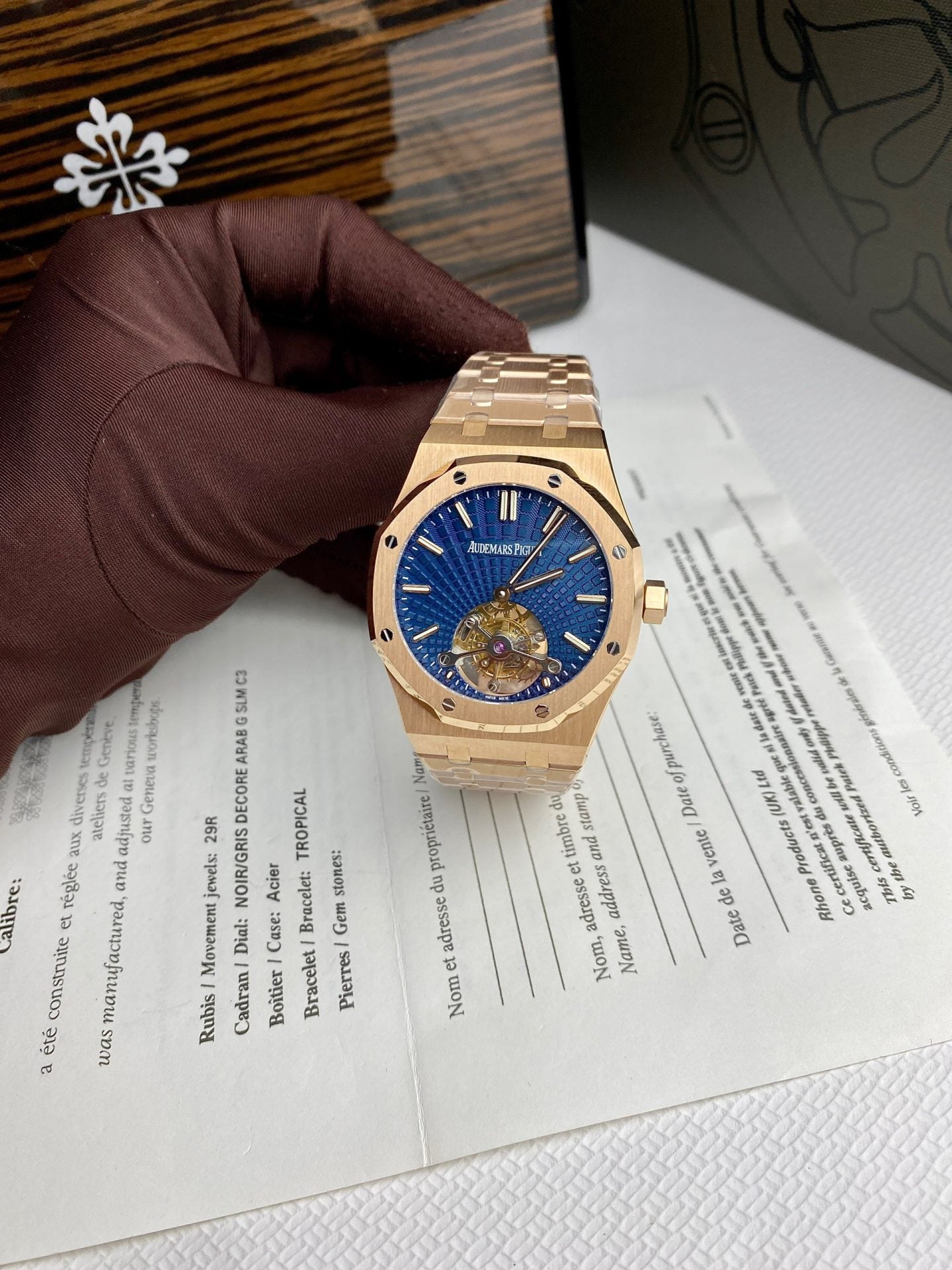 Audemars Piguet Royal Oak Tourbillon Or Rose 26522OR Cadran Bleu 41 mm