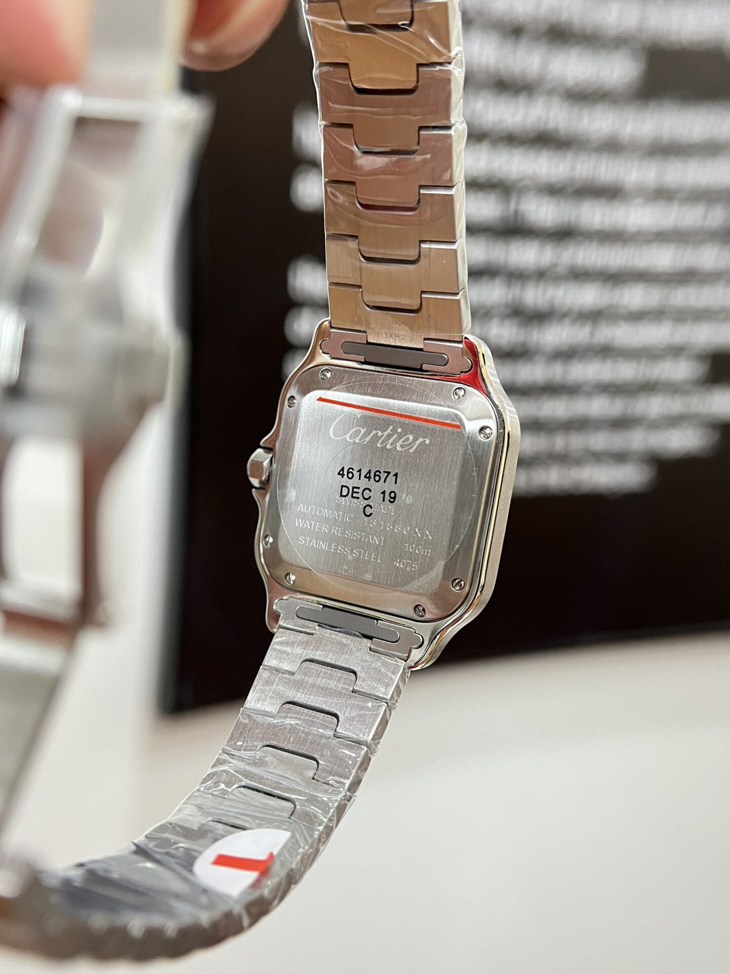 Montre Cartier Santos WSSA0018, cadran blanc, 39,8 mm