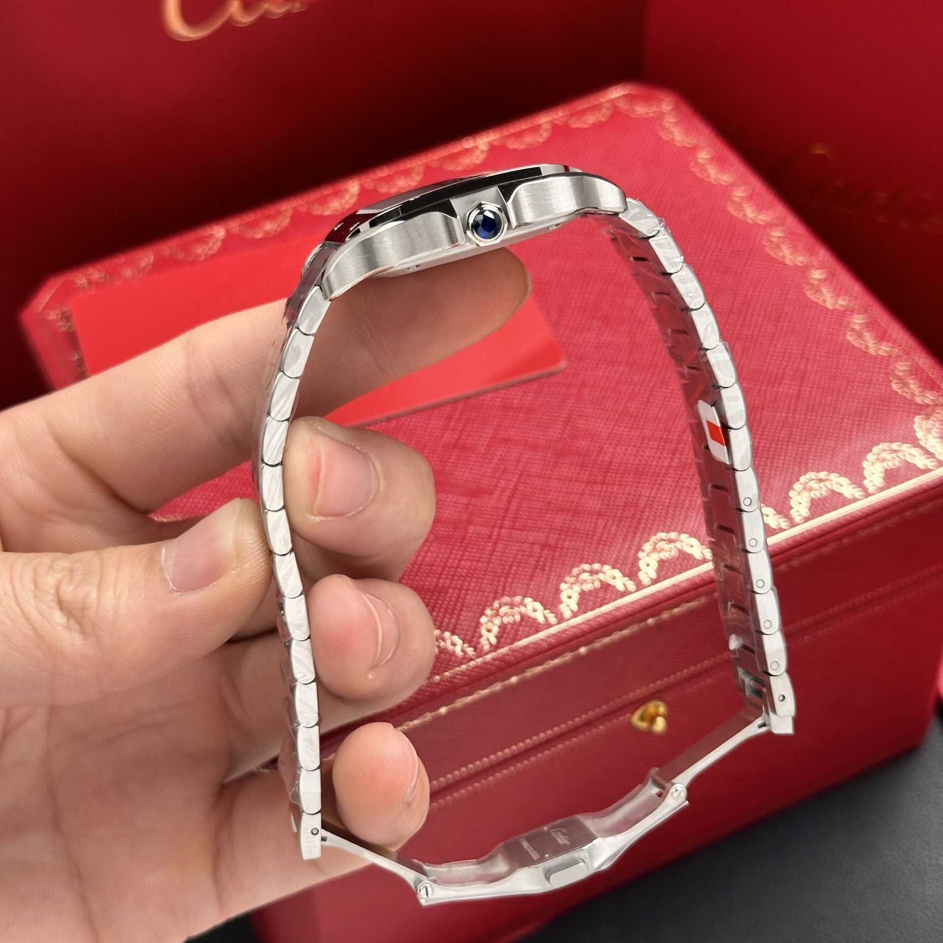 Cartier Santos WSSA0063 Cadran Bleu 35 mm