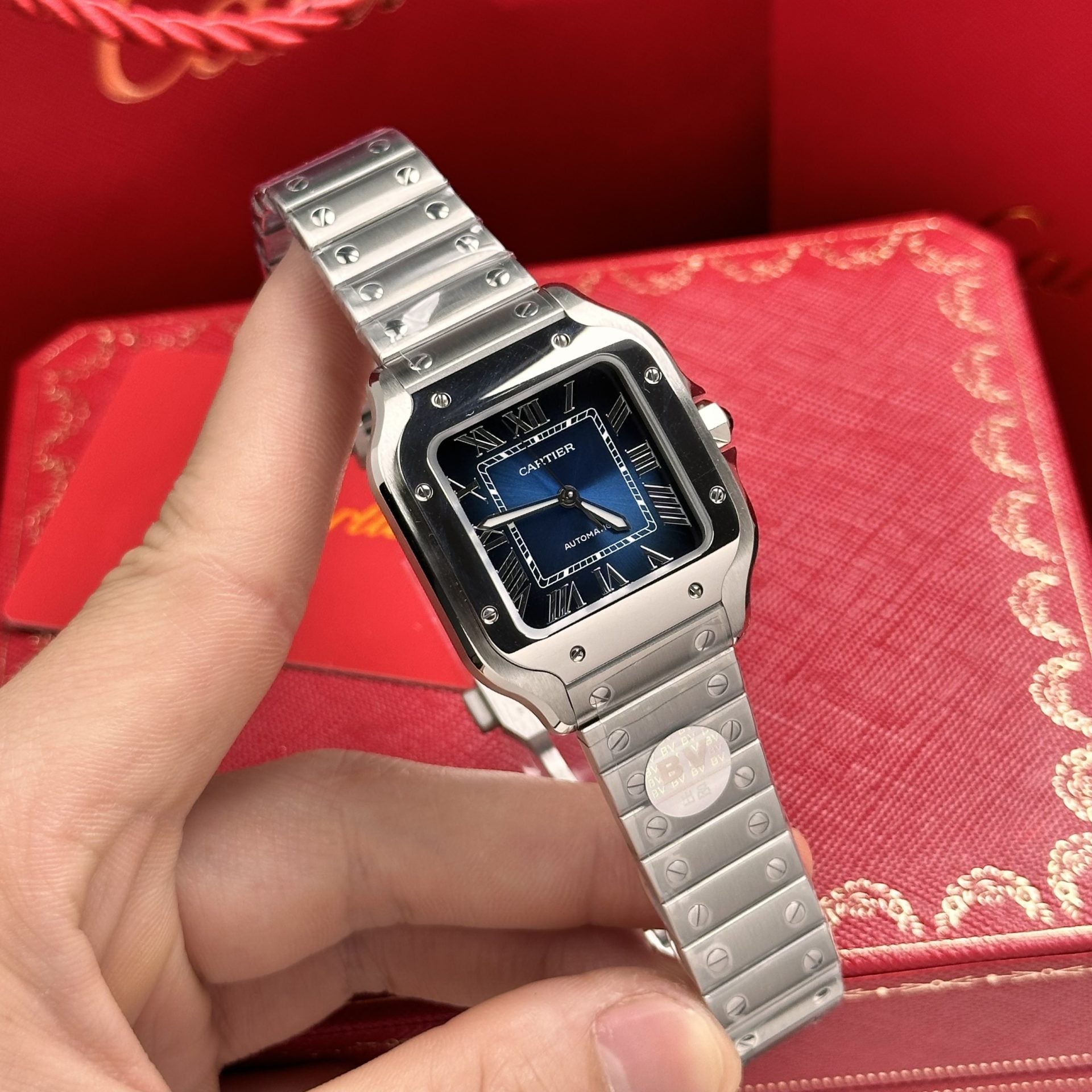Cartier Santos WSSA0063 Cadran Bleu 35 mm