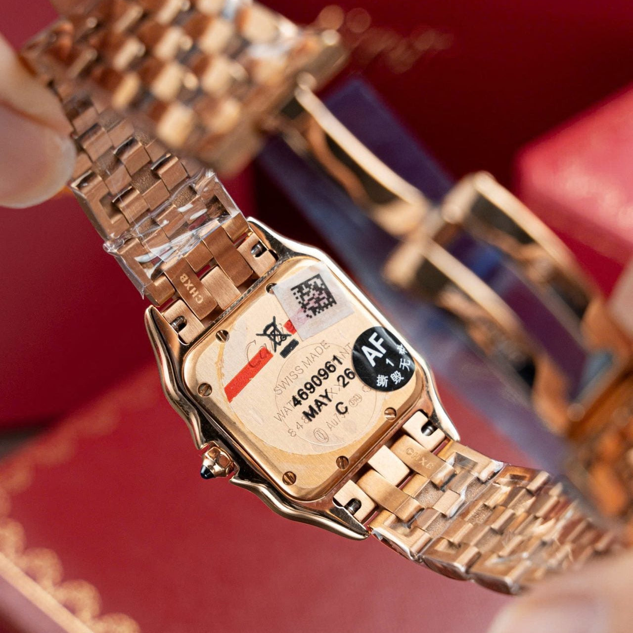 Cartier Panthère W2PN0007 Cadran blanc Or rose 27 x 37 mm