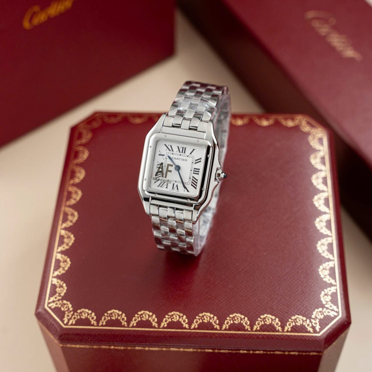 Montre Cartier Panthere WGPN0007 pour femme, cadran blanc, 27 x 37 mm