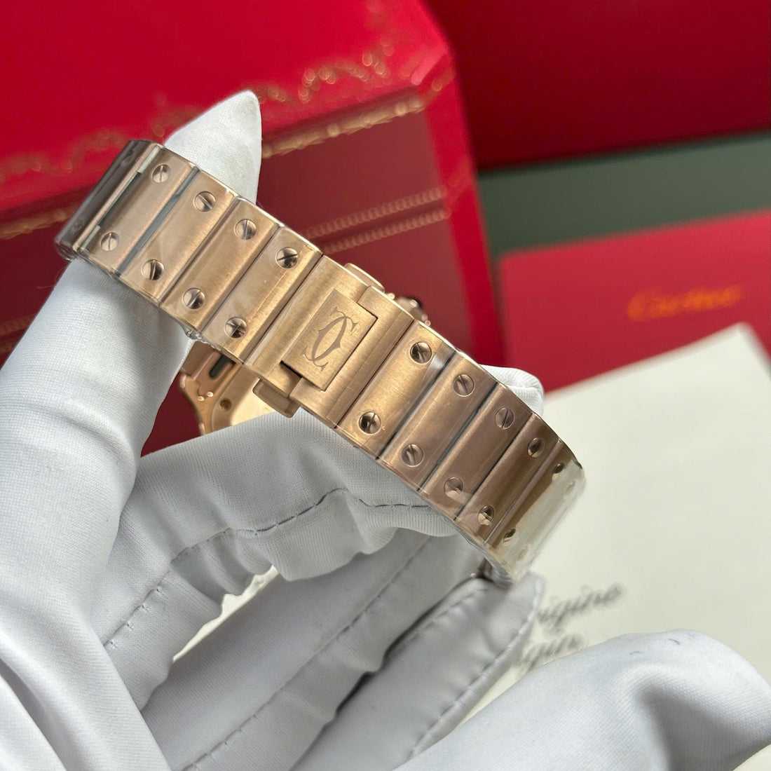 Cartier Santos Women's Watch, White Dial, 35.2 mm