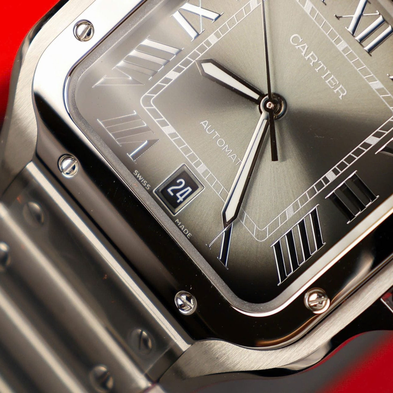 Cartier Santos WSSA0037 Cadran Gris 39,8 mm