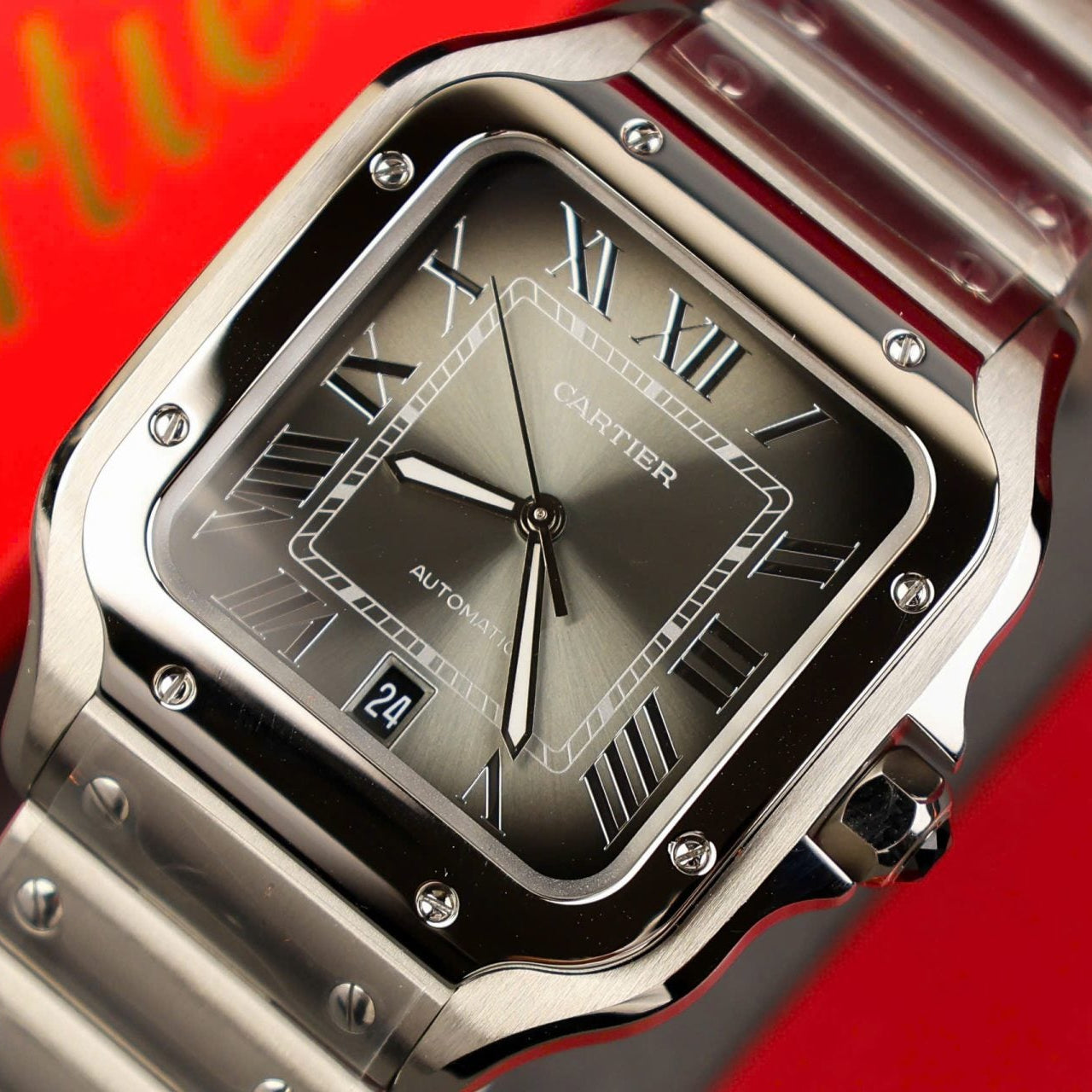 Cartier Santos WSSA0037 Cadran Gris 39,8 mm
