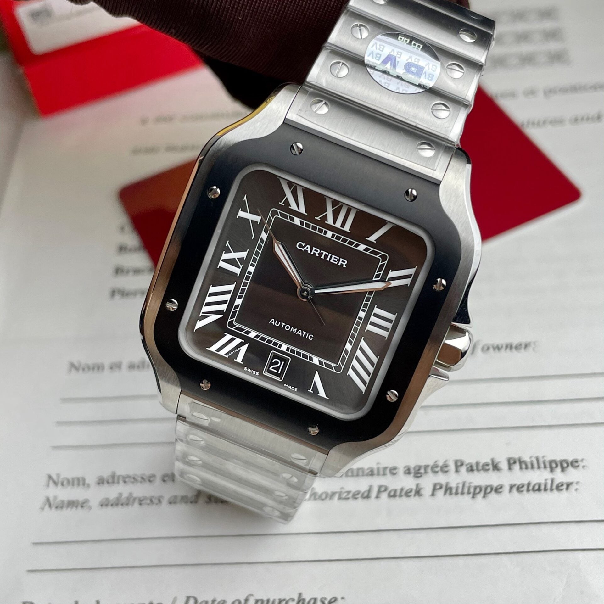 Cartier Santos WSSA0037 Cadran Gris 39,8 mm