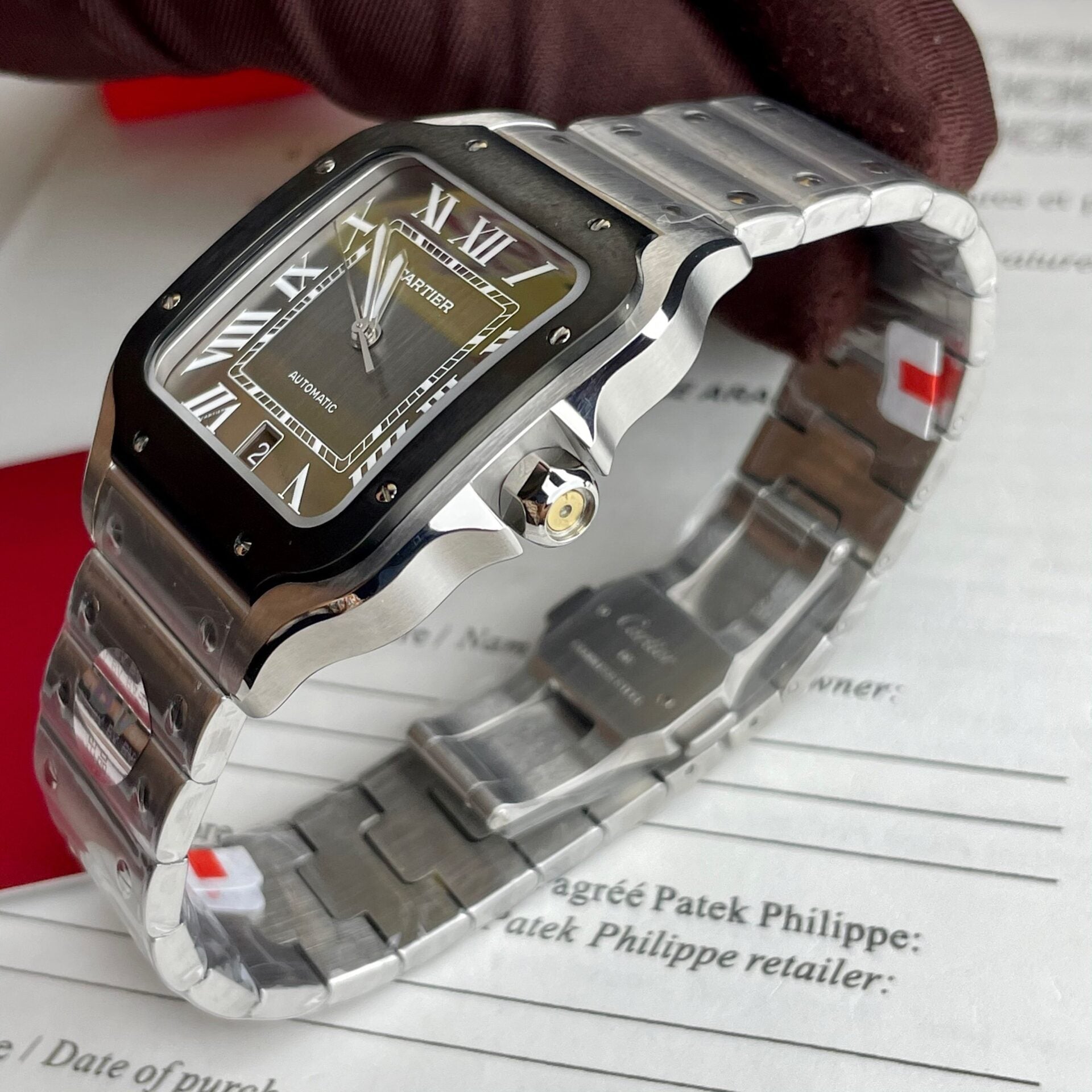 Cartier Santos WSSA0037 Cadran Gris 39,8 mm