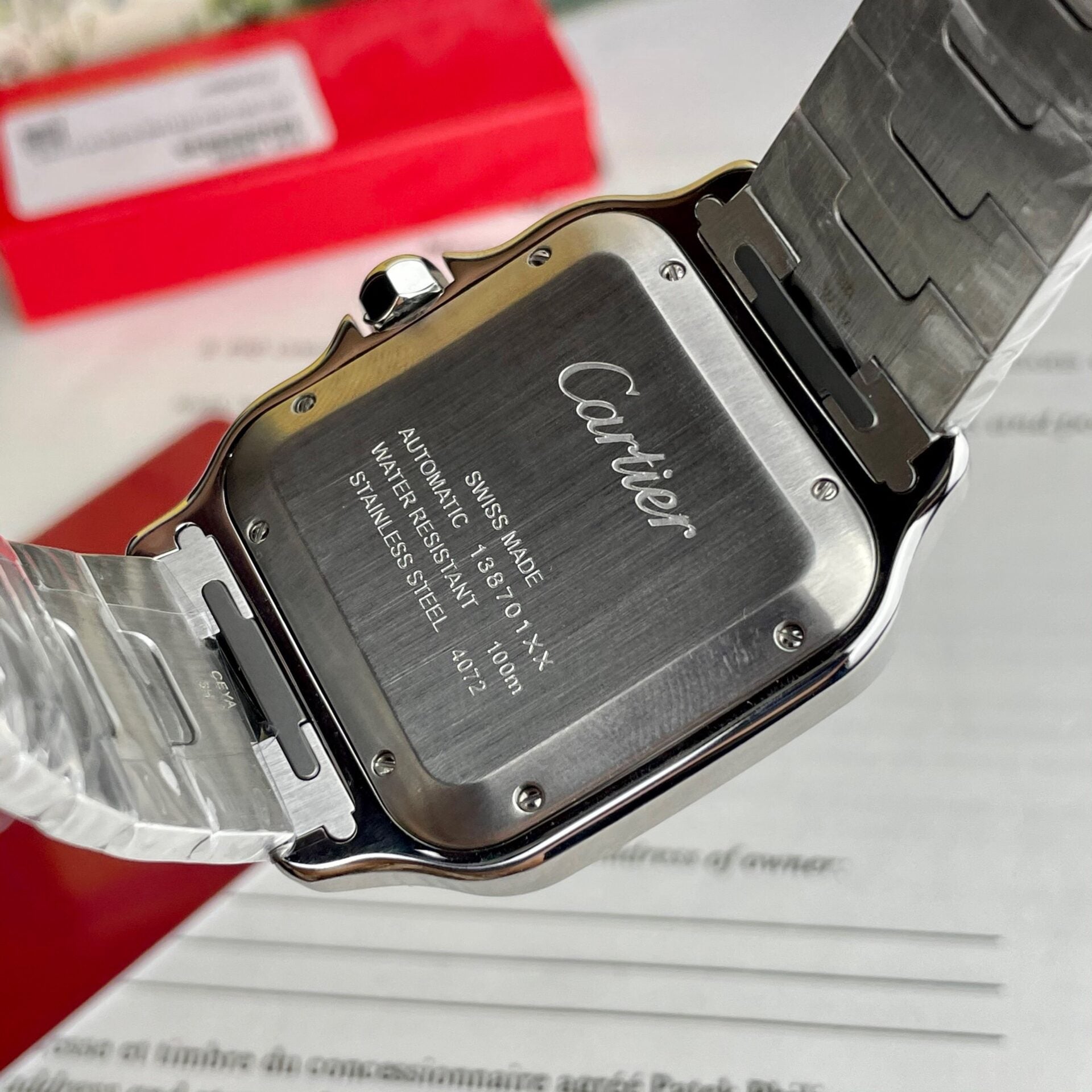 Cartier Santos WSSA0037 Cadran Gris 39,8 mm