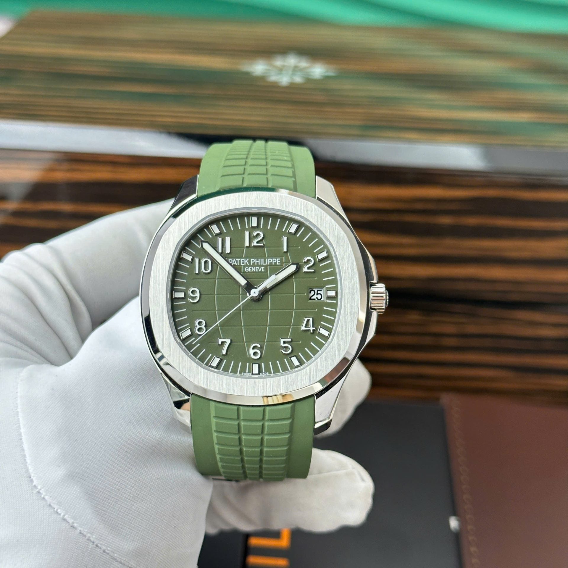 Patek Philippe Réplique Montre Aquanaut 5168 Vert 3K Factory 42,2 mm