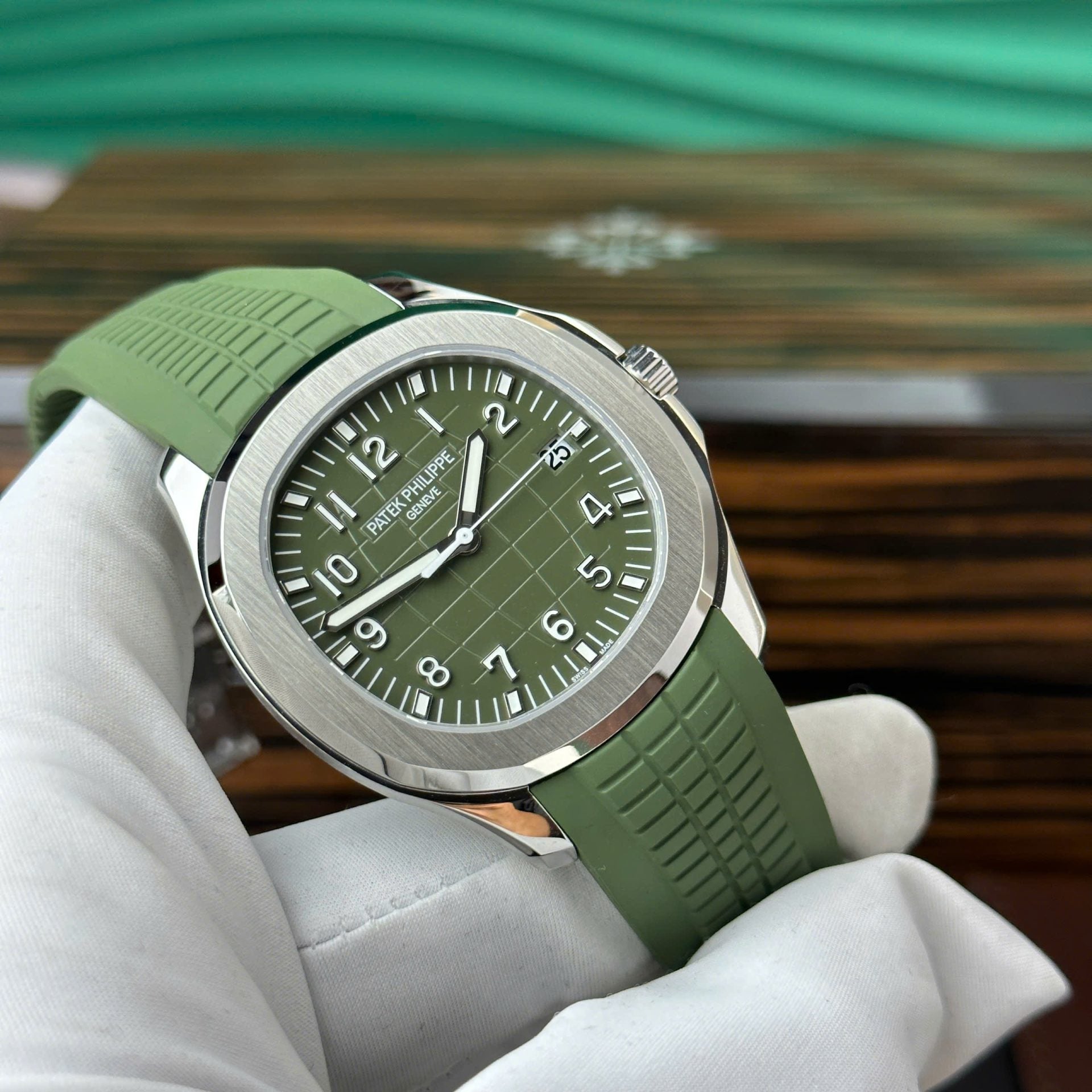 Patek Philippe Réplique Montre Aquanaut 5168 Vert 3K Factory 42,2 mm