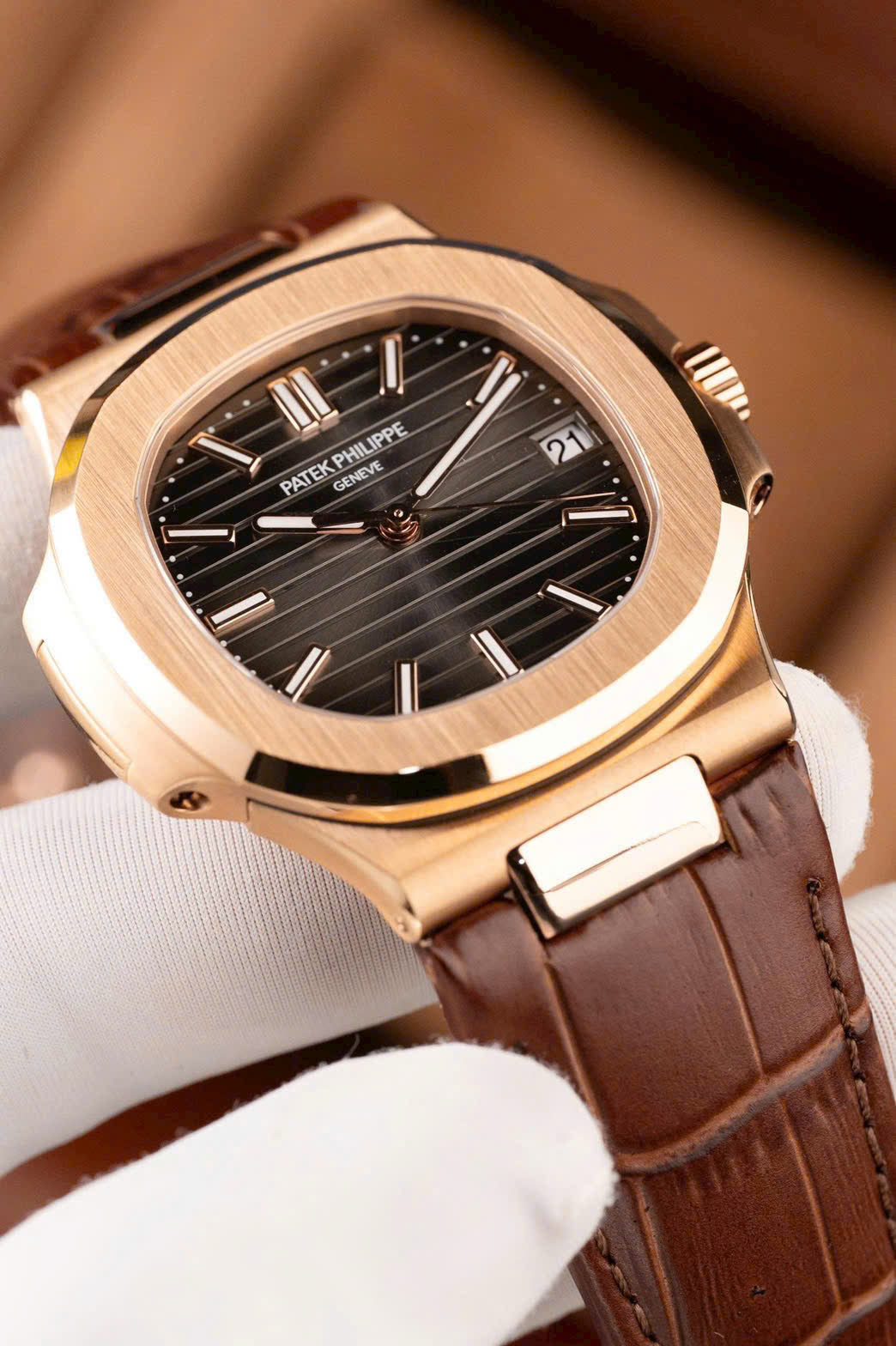 Patek Philippe Nautilus 5711R Cadran gris Bracelet cuir BBF Factory 40 mm