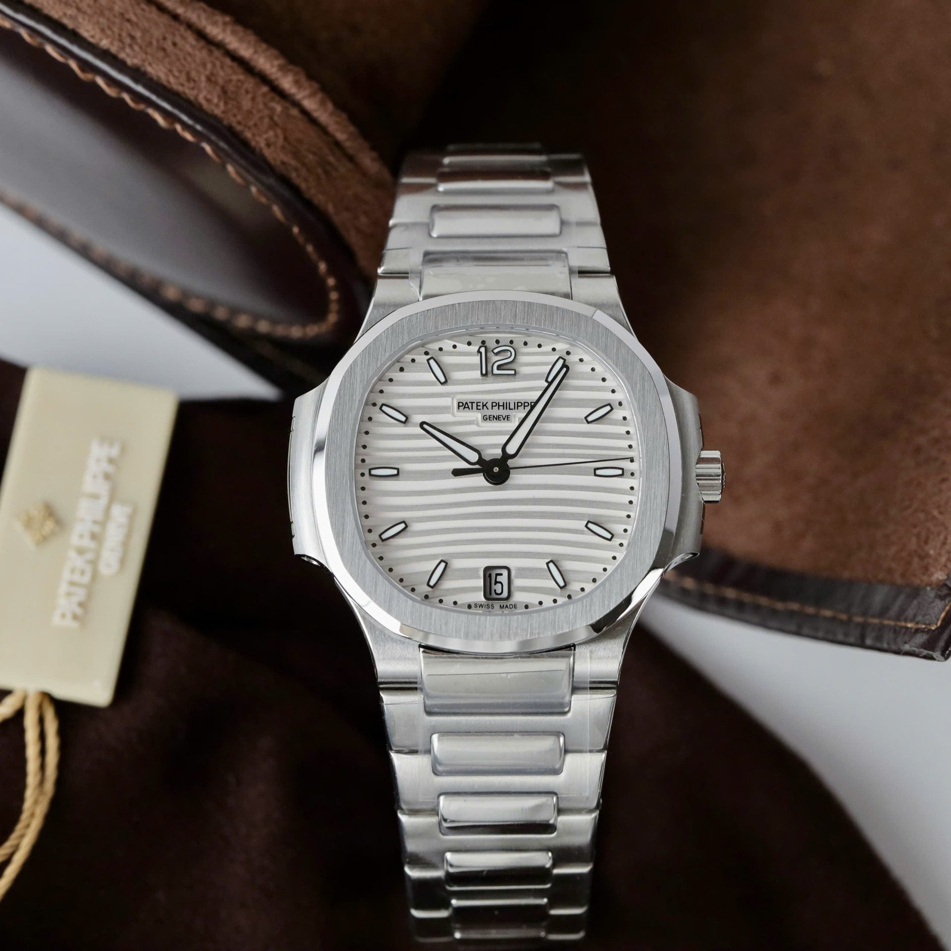 Montres Patek Philippe Nautilus 7118, imitation, cadran blanc, 3K, 35,2 mm