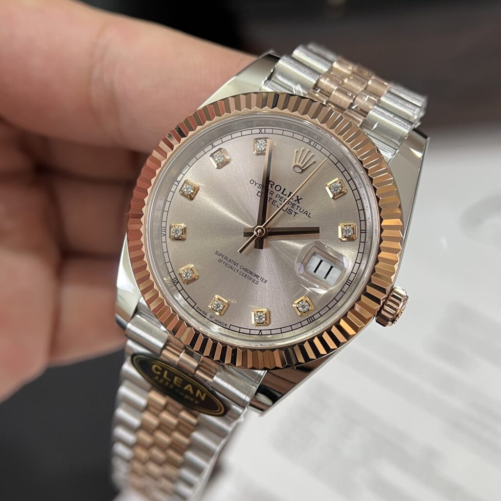 Rolex Datejust 126331 rose Sunburt cadran 41mm