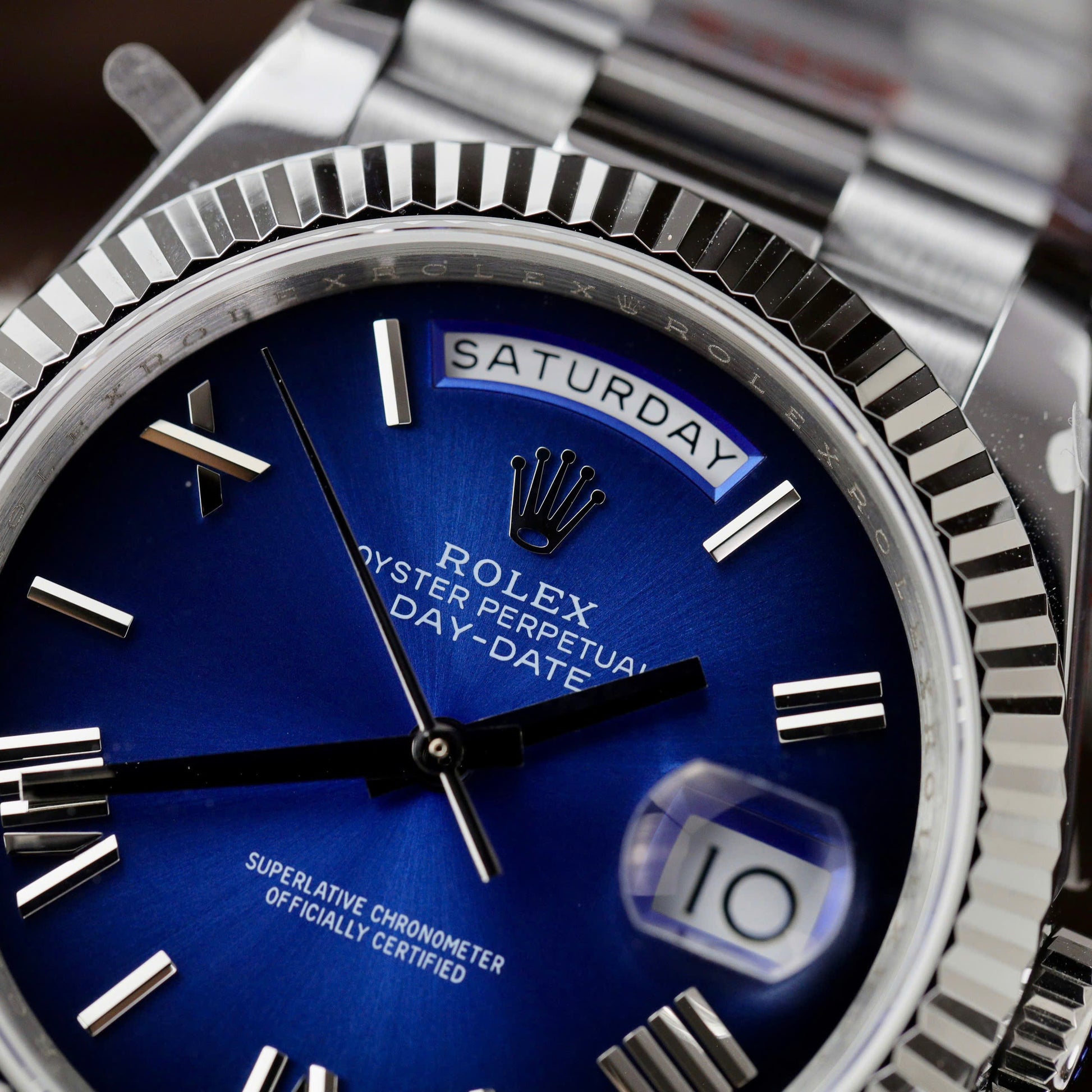 Rolex Day-Date 228236 Cadran bleu ombré 40mm