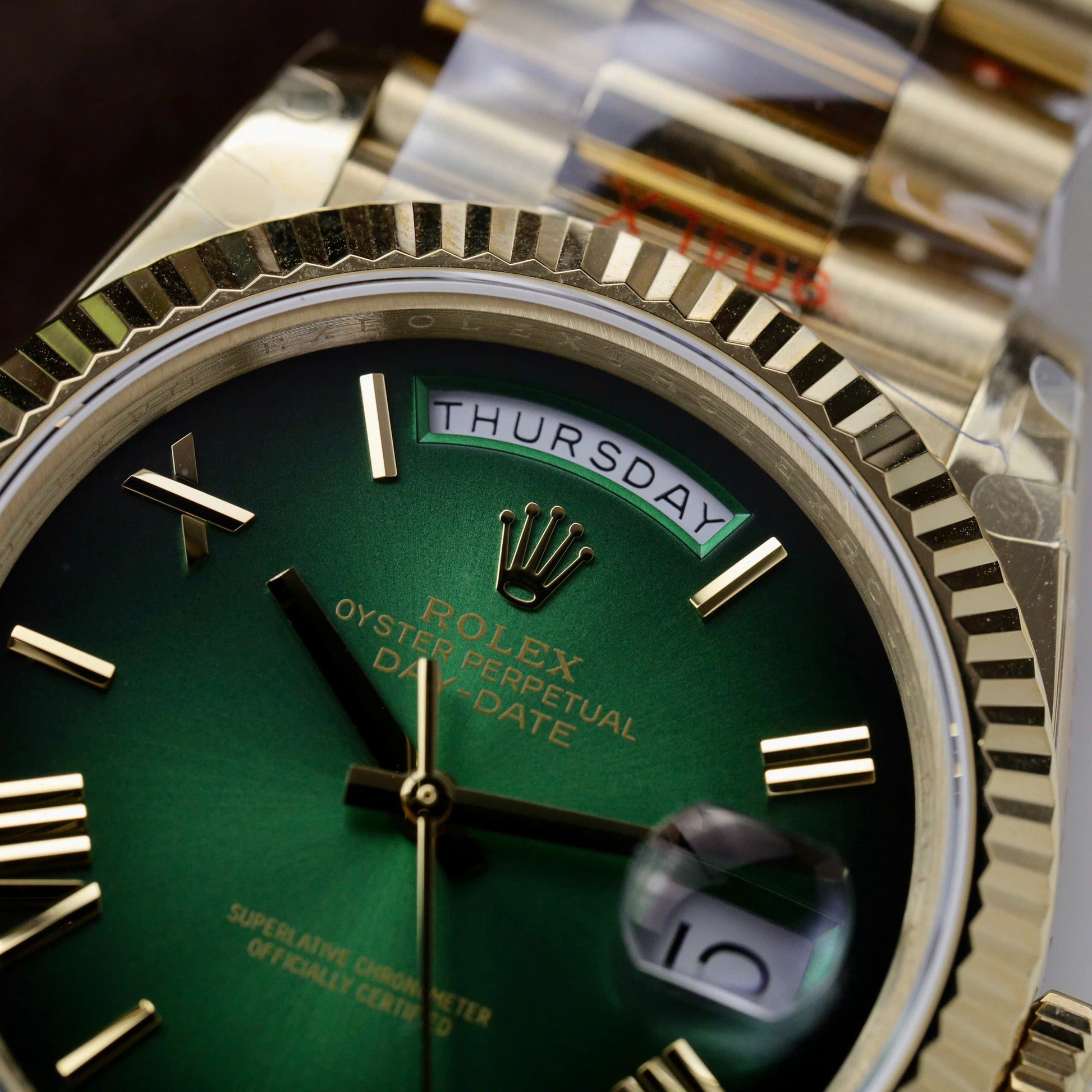 Rolex Day-Date 228236 Cadran vert ombré 40mm