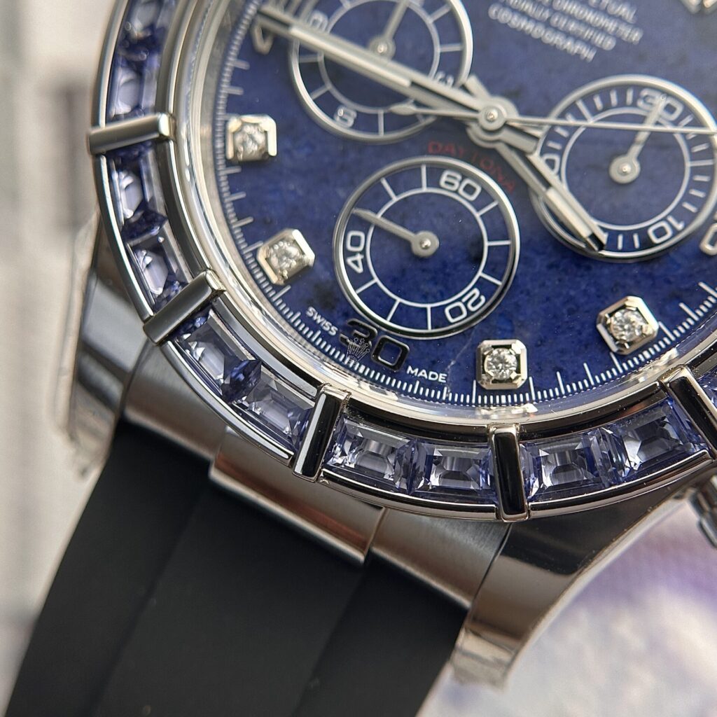Rolex Daytona 116519 Cadran sodalite Bracelet en caoutchouc 40 mm