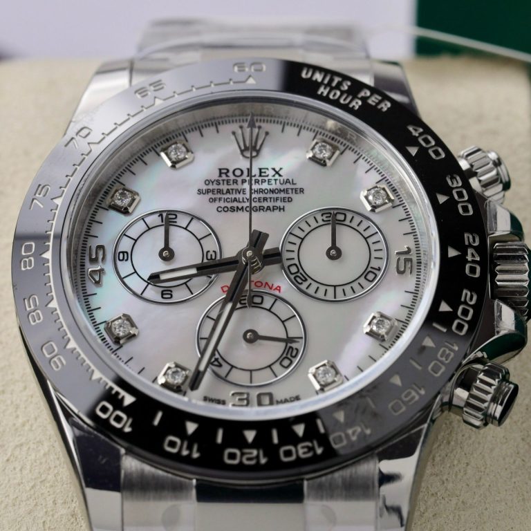 Rolex Cosmograph Daytona 116500LN Mother of Pearl Dial Moissanite Dial 40mm