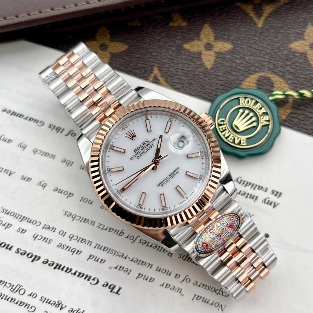 Rolex DateJust 126331 Demi Rose Cadran blanc 41 mm