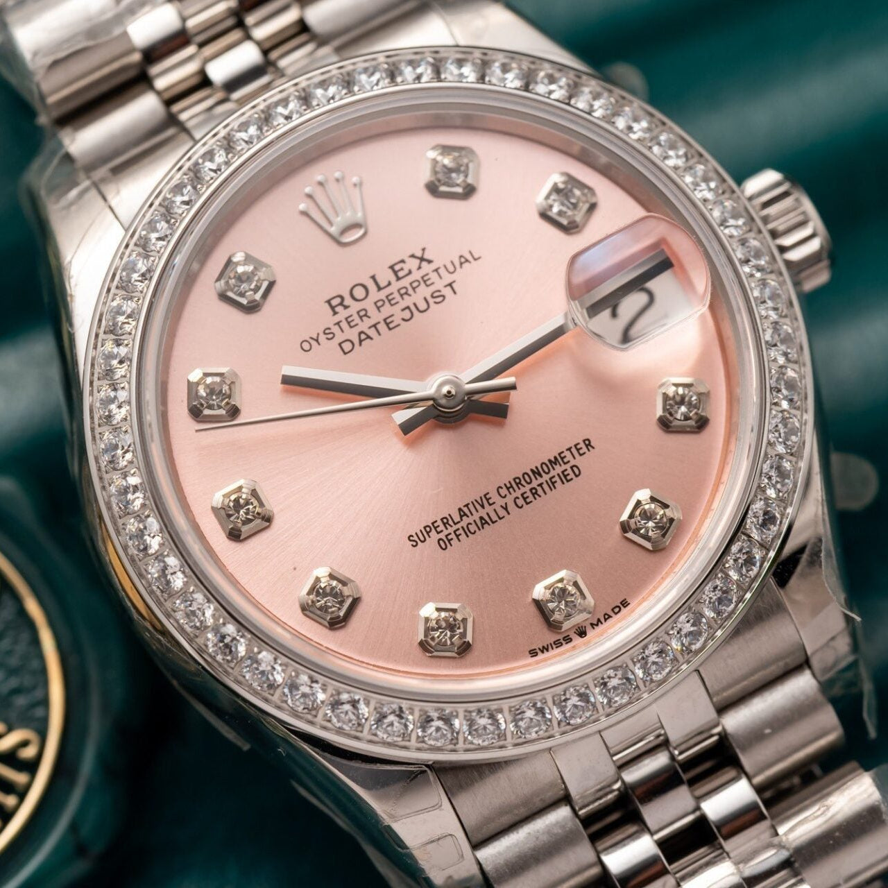 Rolex Clone Watch DateJust 278273 Pink Dial Jubilee Strap 31mm