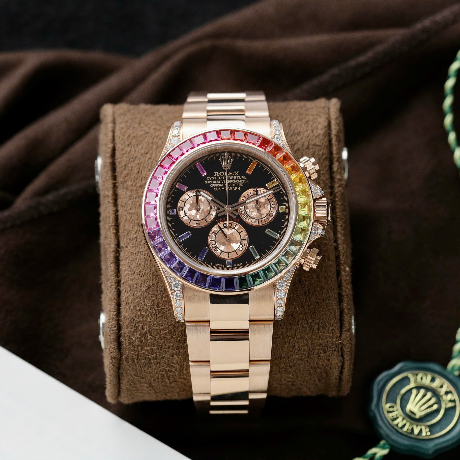 Rolex Daytona Rainbow 116595 Cadran noir 40 mm
