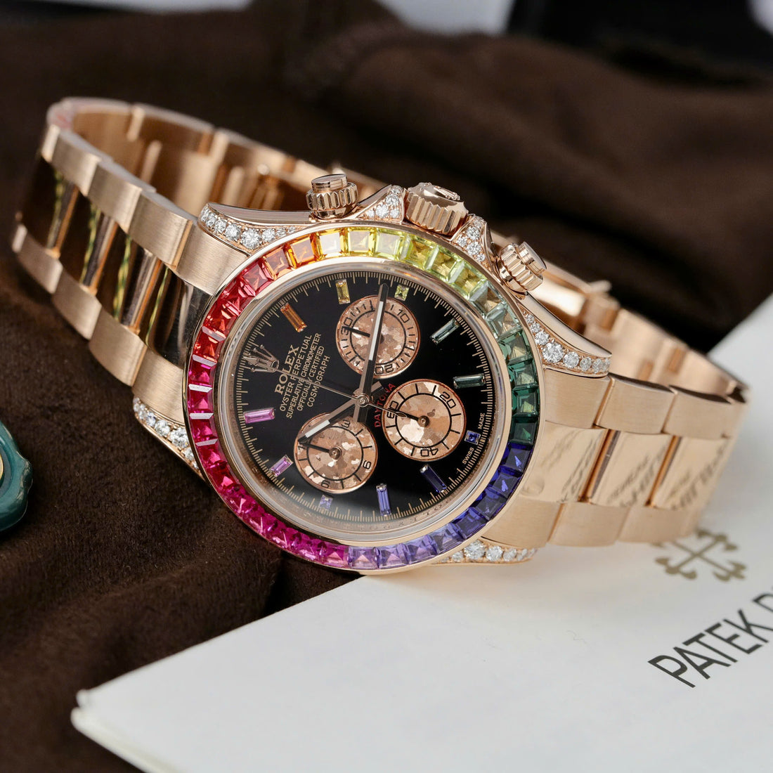 Rolex Daytona Rainbow 116595 Cadran noir 40 mm