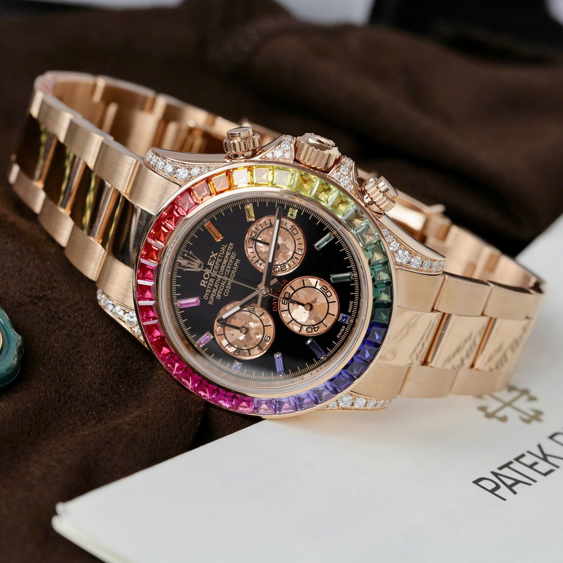 Rolex Daytona Rainbow 116595 Cadran noir 40 mm