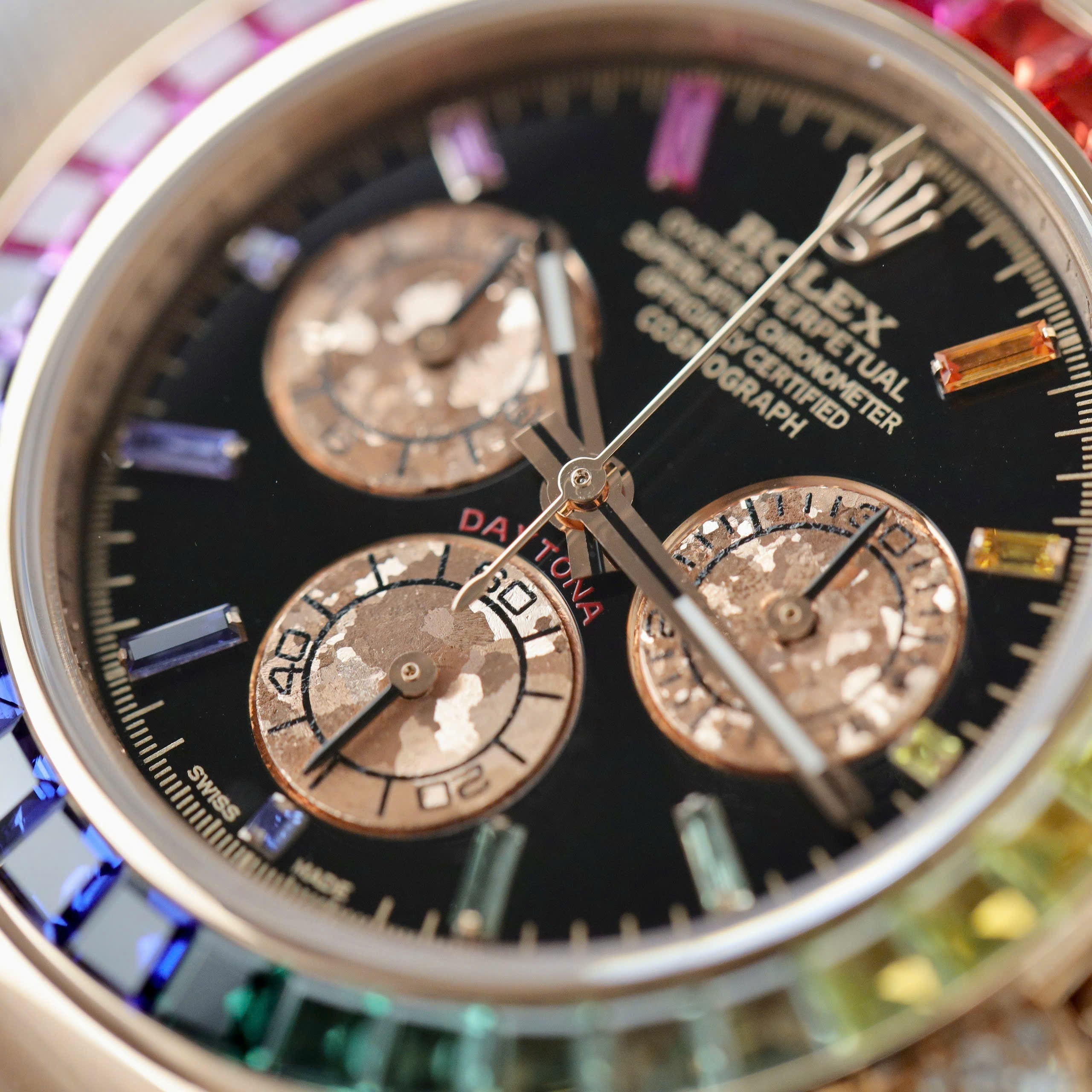 Rolex Daytona Rainbow 116595 Cadran noir 40 mm