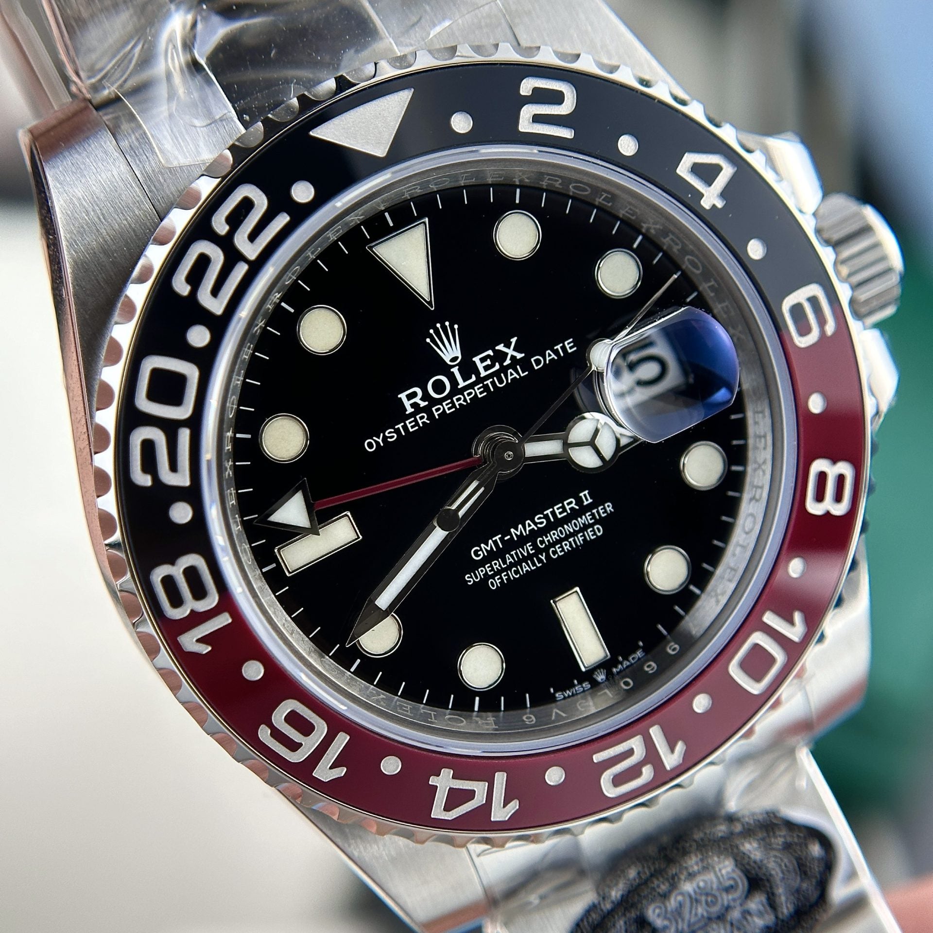 Rolex GMT-Master II Coca-Cola Pepsi Oyster Bracelet Cadran noir 40 mm