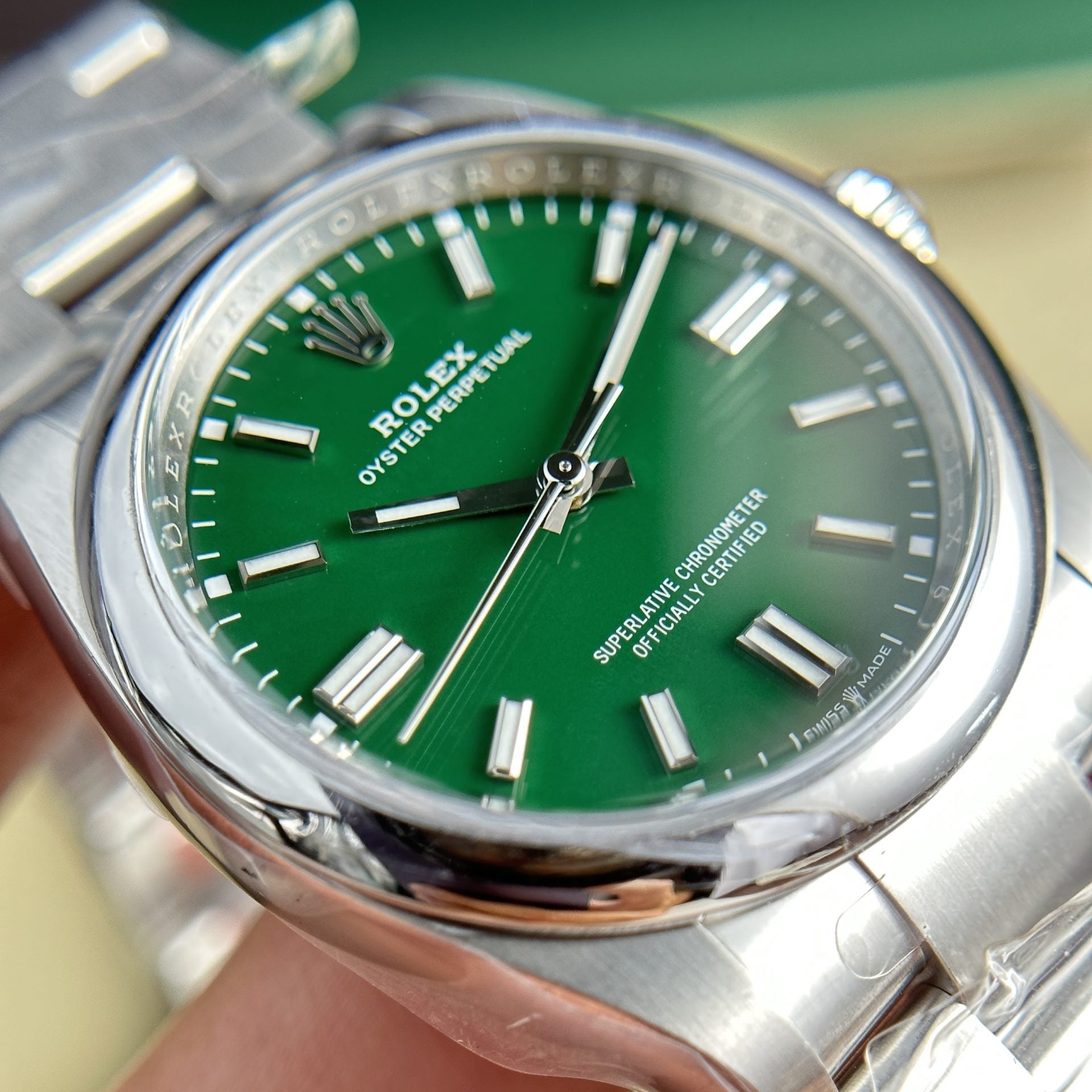 Rolex Oyster Perpetual 126000 Cadran vert 36 mm