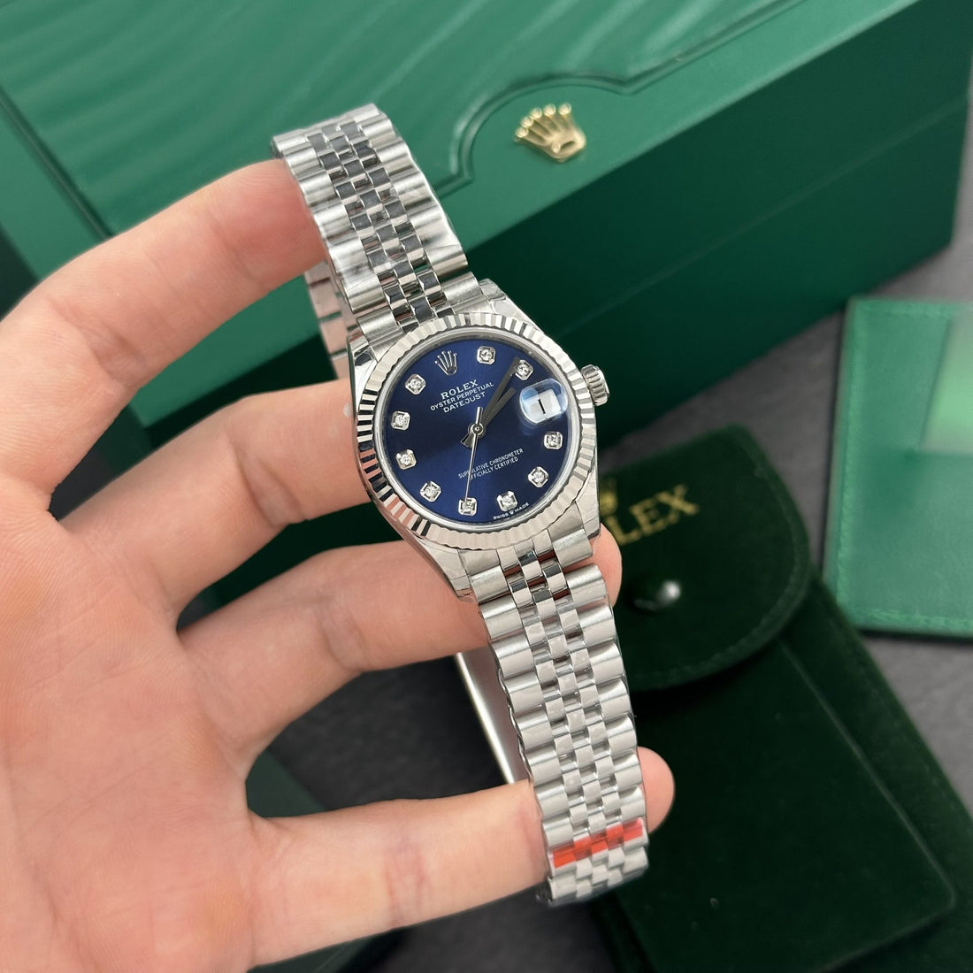 Rolex DateJust Femme Cadran Bleu 31 mm