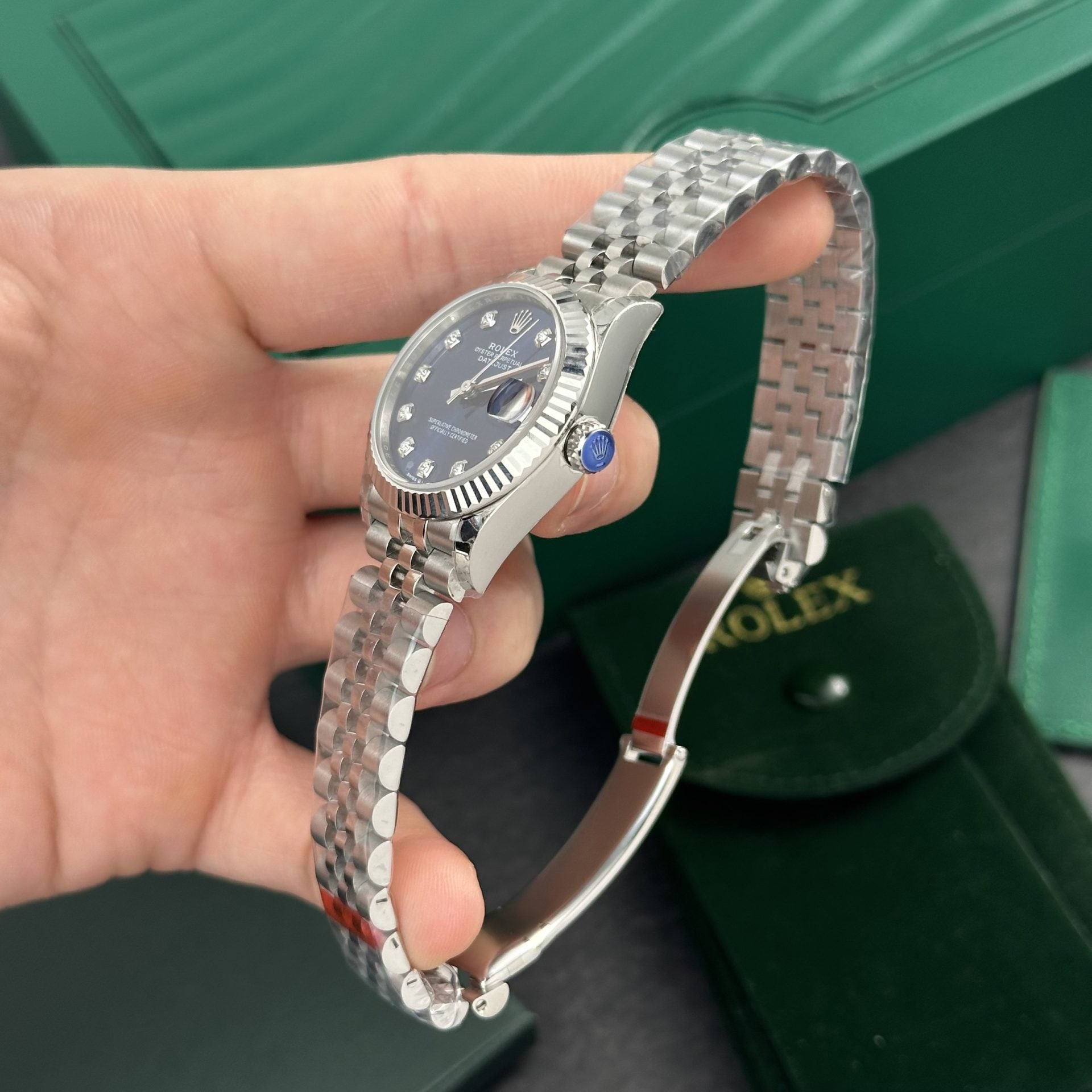 Rolex DateJust Femme Cadran Bleu 31 mm