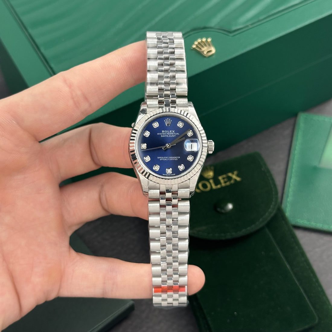 Rolex DateJust Femme Cadran Bleu 31 mm