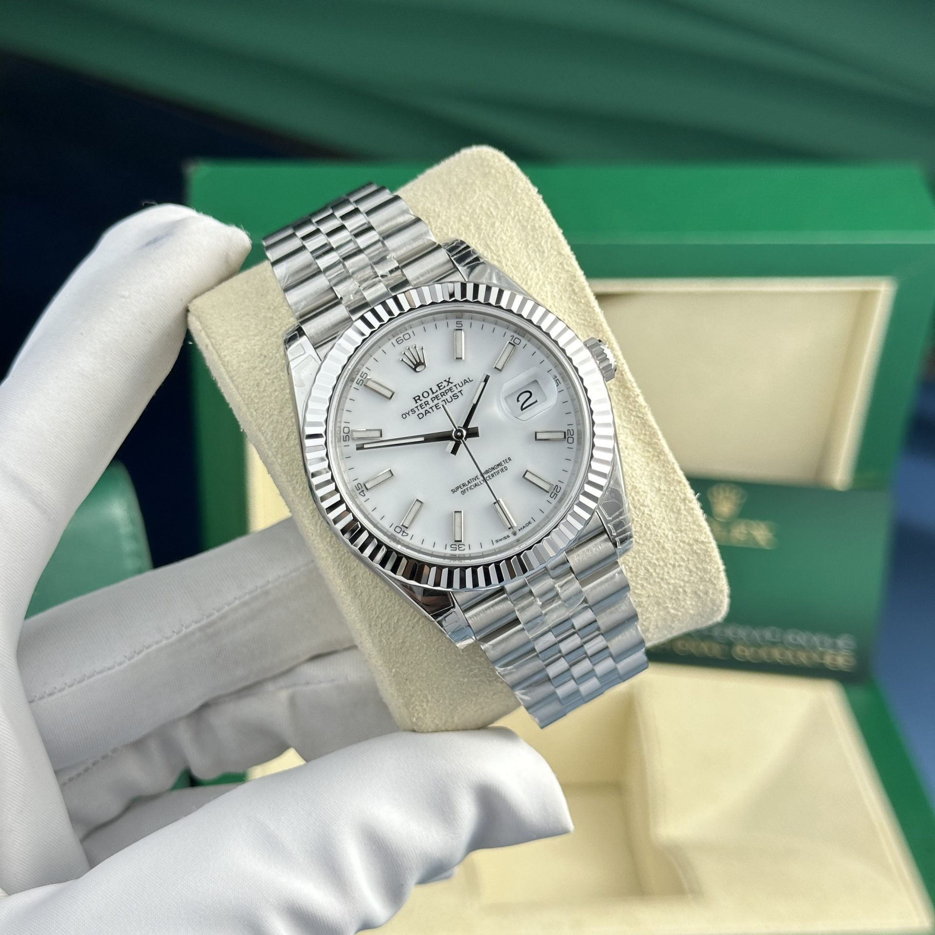 Rolex DateJust 126334 Cadran blanc 41 mm