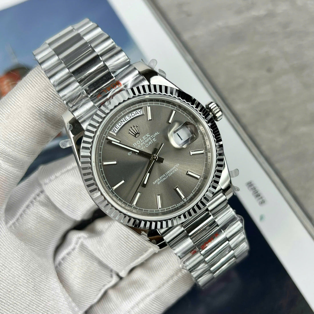Rolex Day-Date 228236 Cadran gris v3 40mm