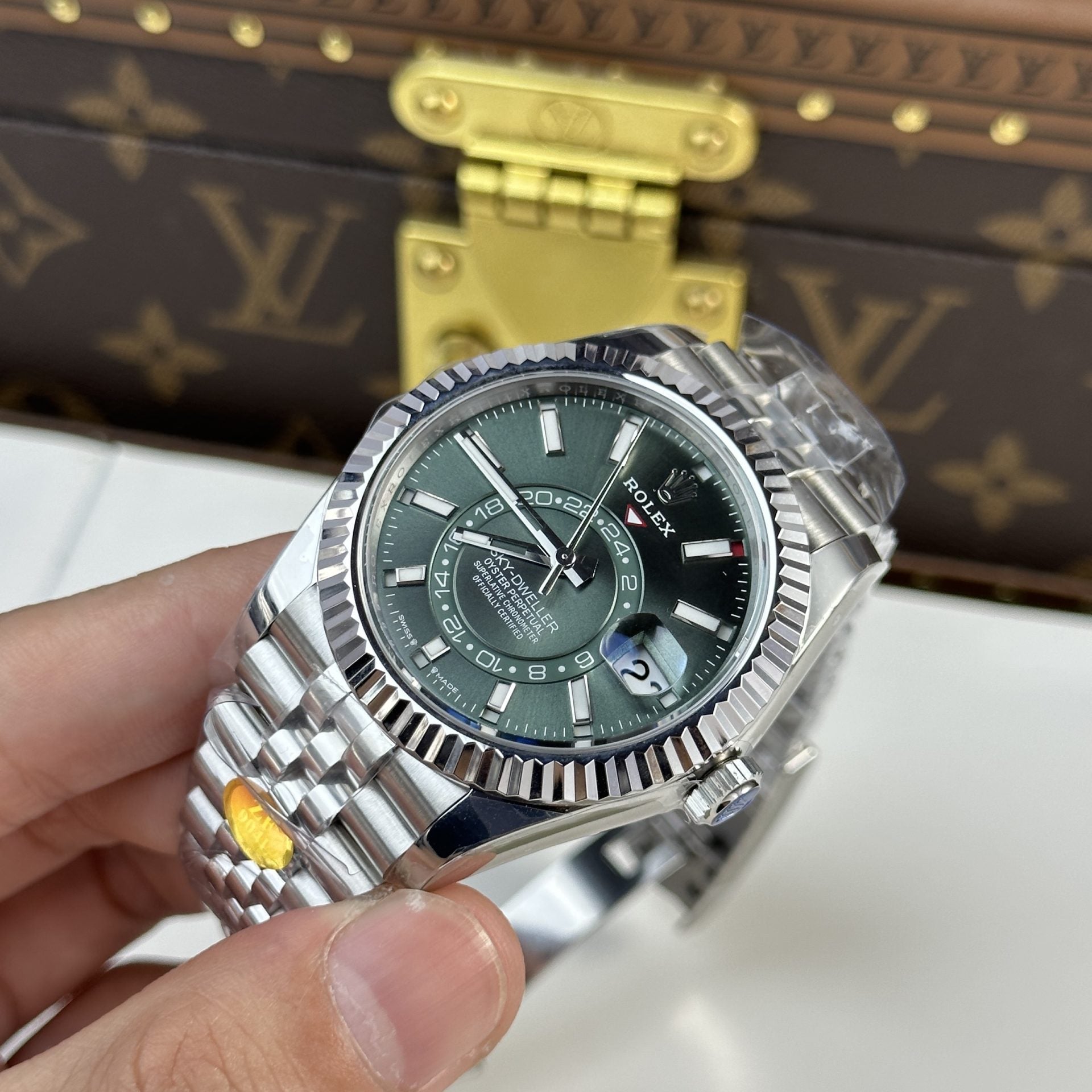 Rolex Sky Dweller 336934 Bracelet Jubilee Cadran Vert 42 mm