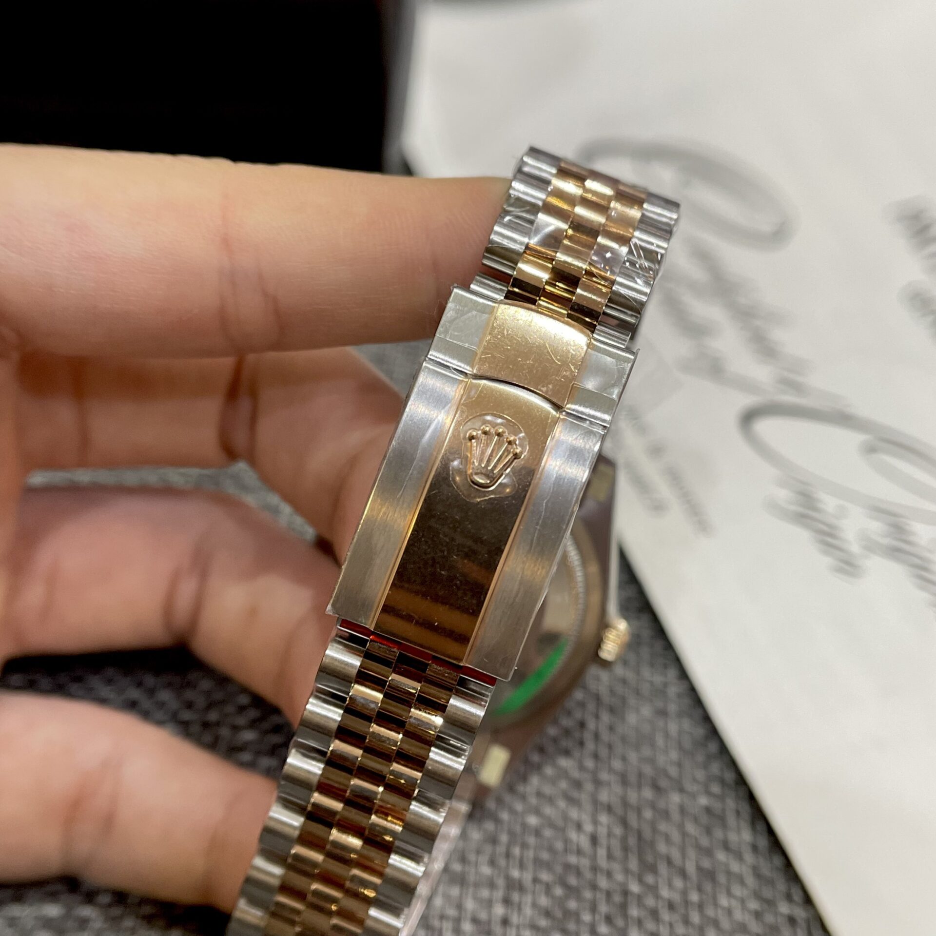 Rolex DateJust 126231 Wimbledon Cadran Gris bracelet Bicolore 36mm