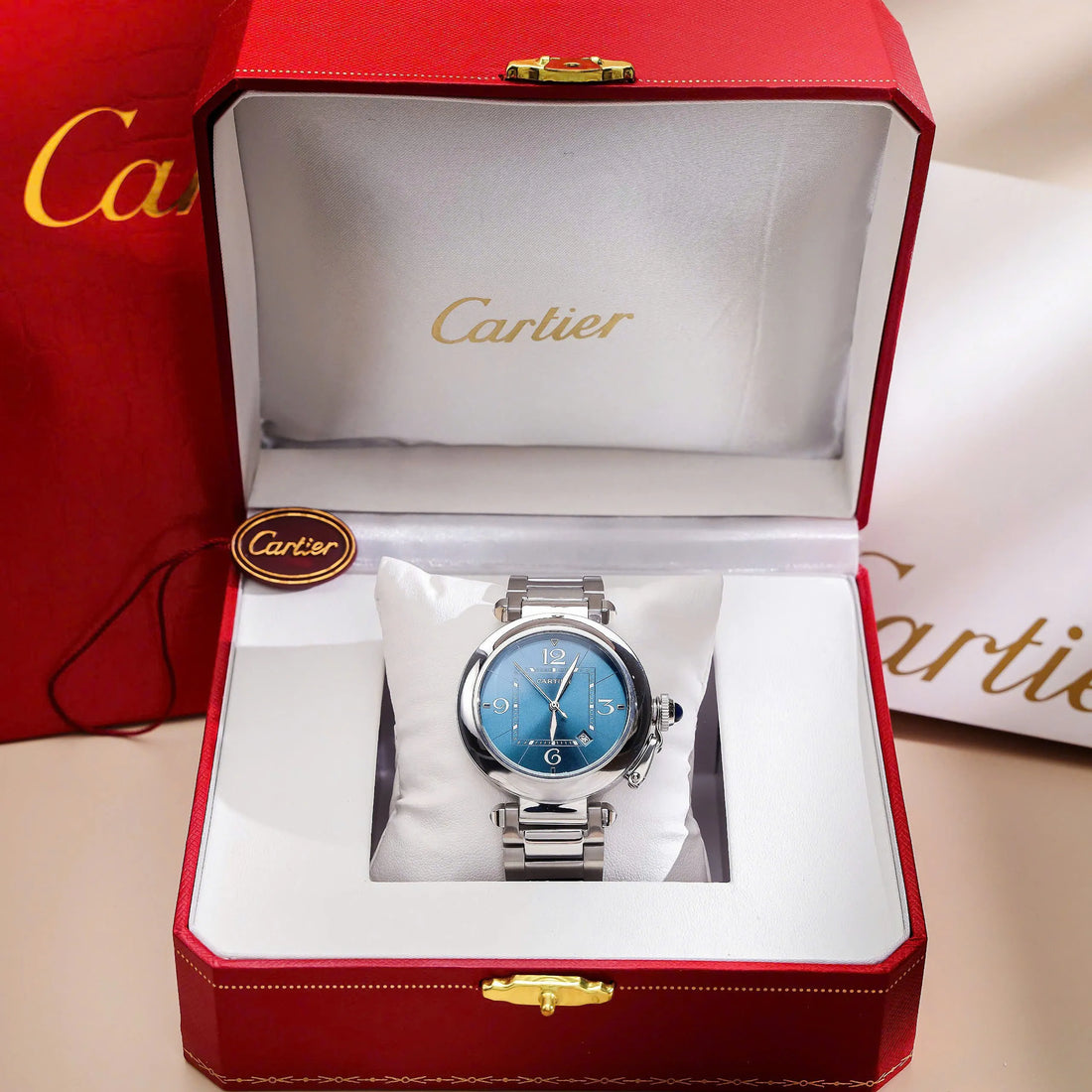 Cartier Pasha De Cartier Montre Cadran Bleu - Homme 41mm