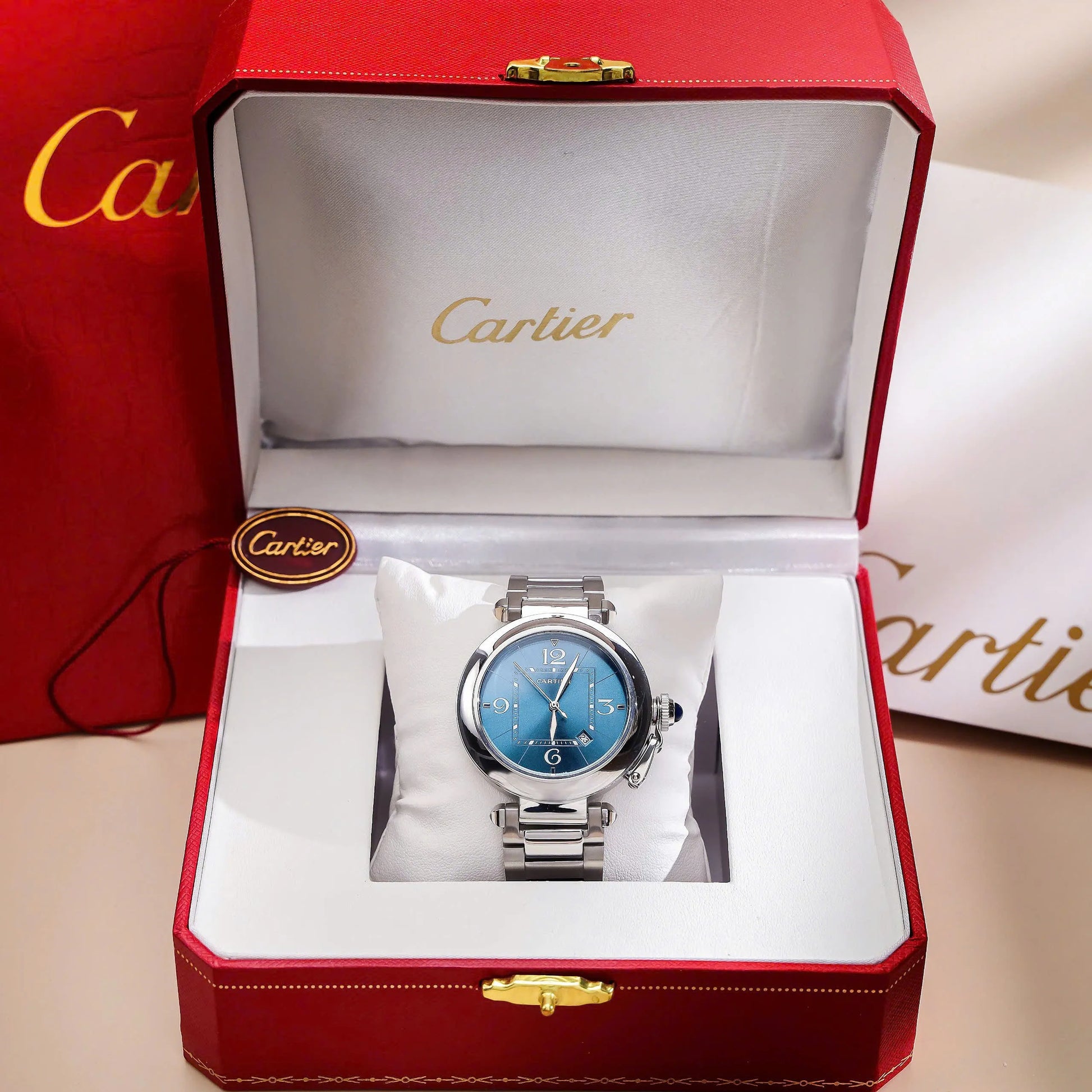 Cartier Pasha De Cartier Montre Cadran Bleu - Homme 41mm