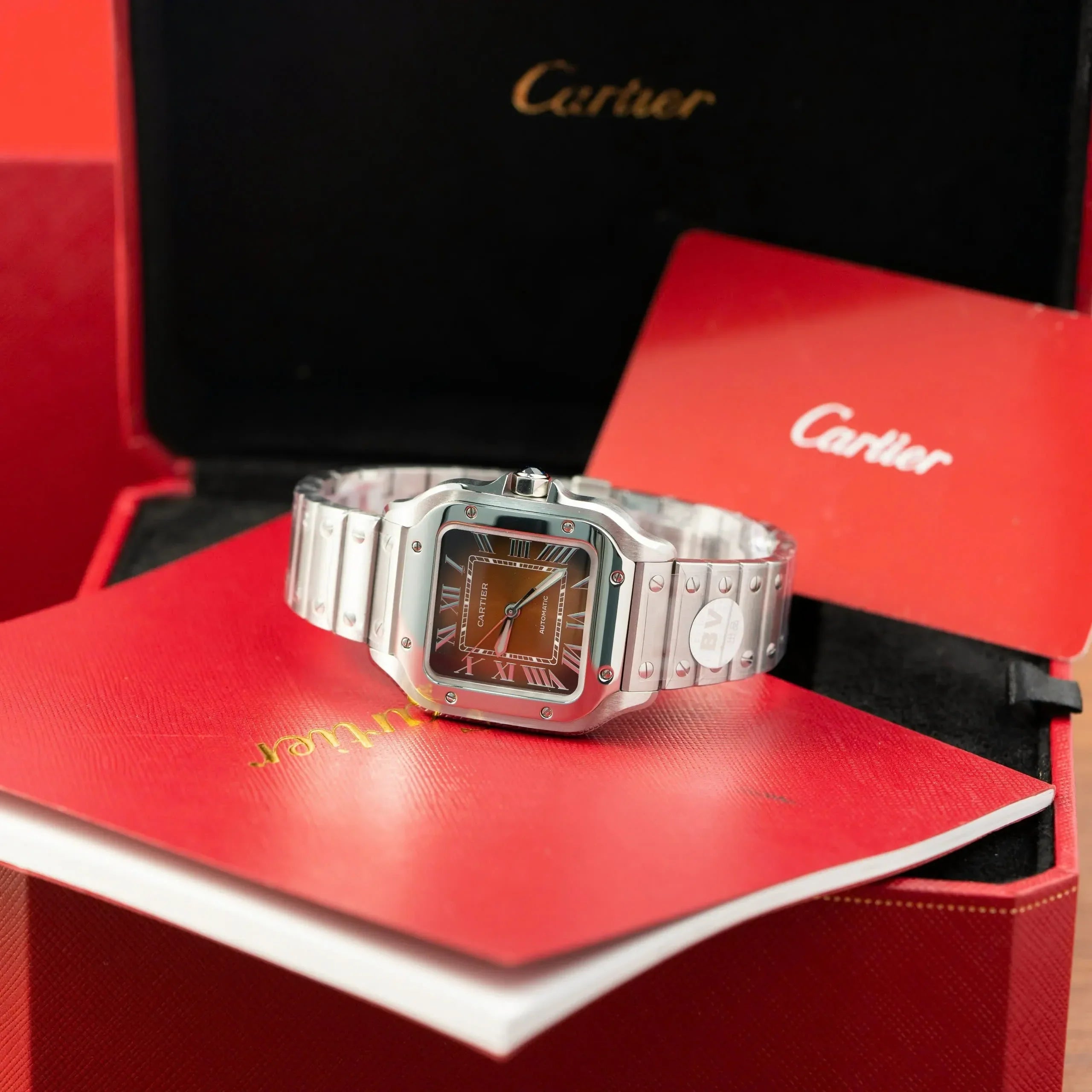 Cartier Santos WSA0065 Cadran Marron 35 mm