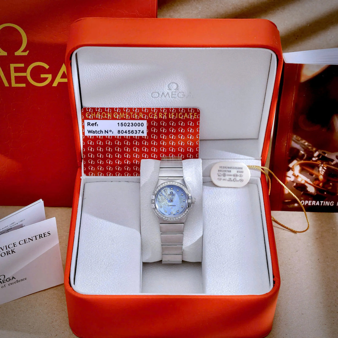 Montre Omega Constellation Femme avec Cadran Bleu de 28 mm