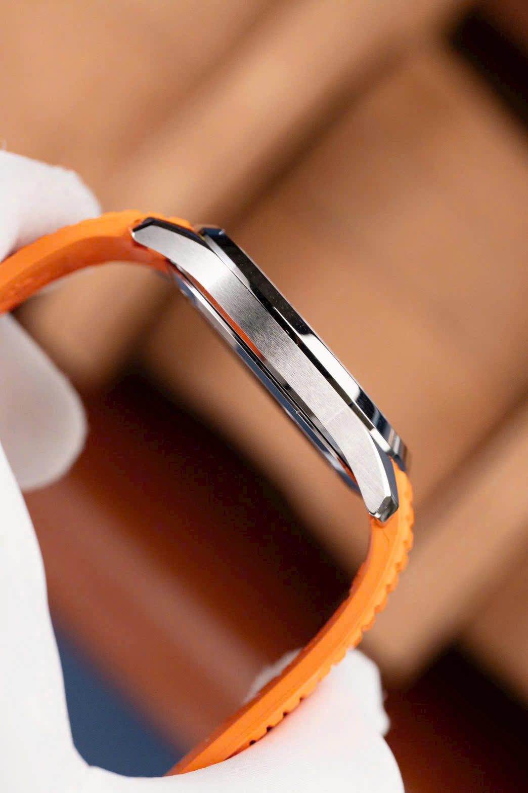 Bracelet en caoutchouc orange BBF Factory pour montre Patek Philippe Aquanaut 5167, 40 mm