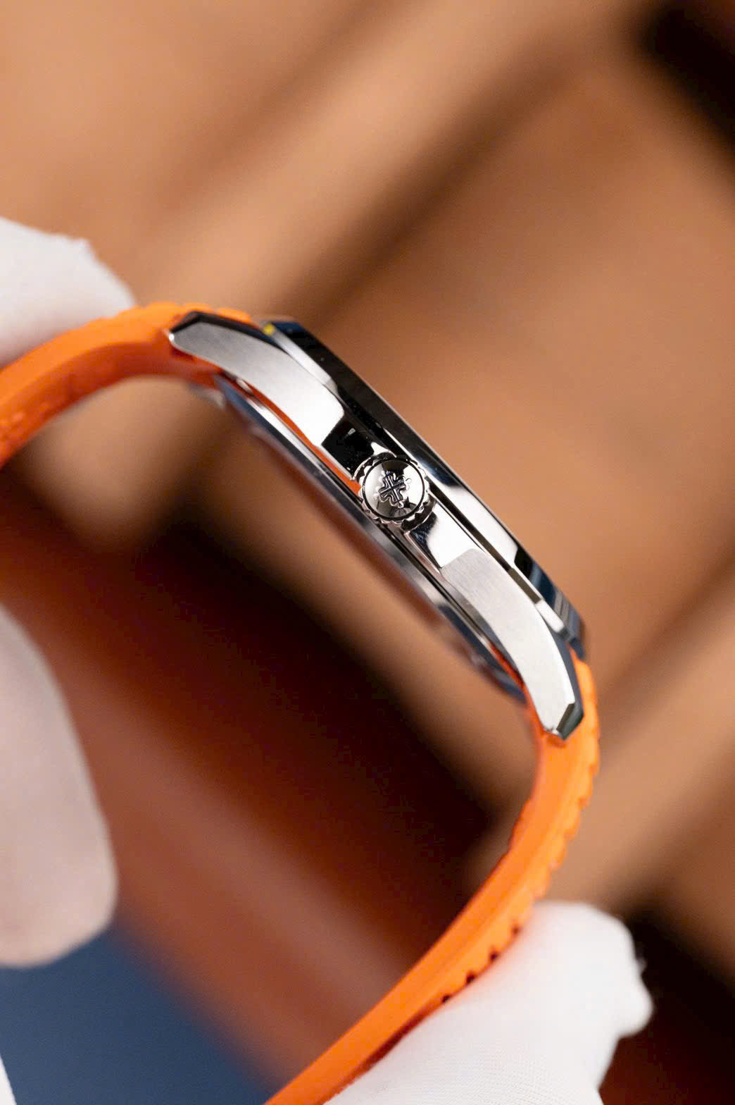 Bracelet en caoutchouc orange BBF Factory pour montre Patek Philippe Aquanaut 5167, 40 mm