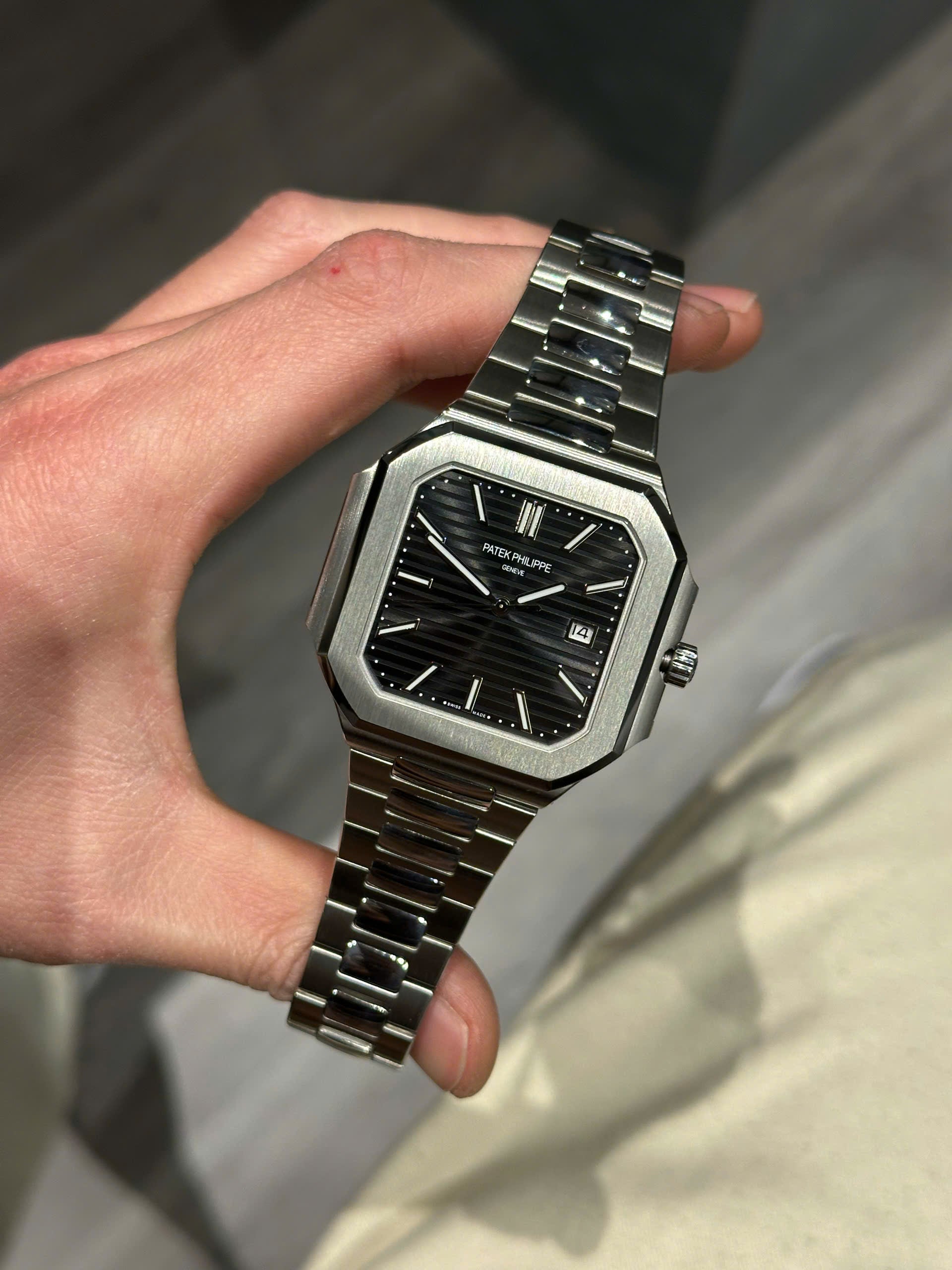 Patek Philippe Cubitus 5821 bracelet en métal noir 45 mm