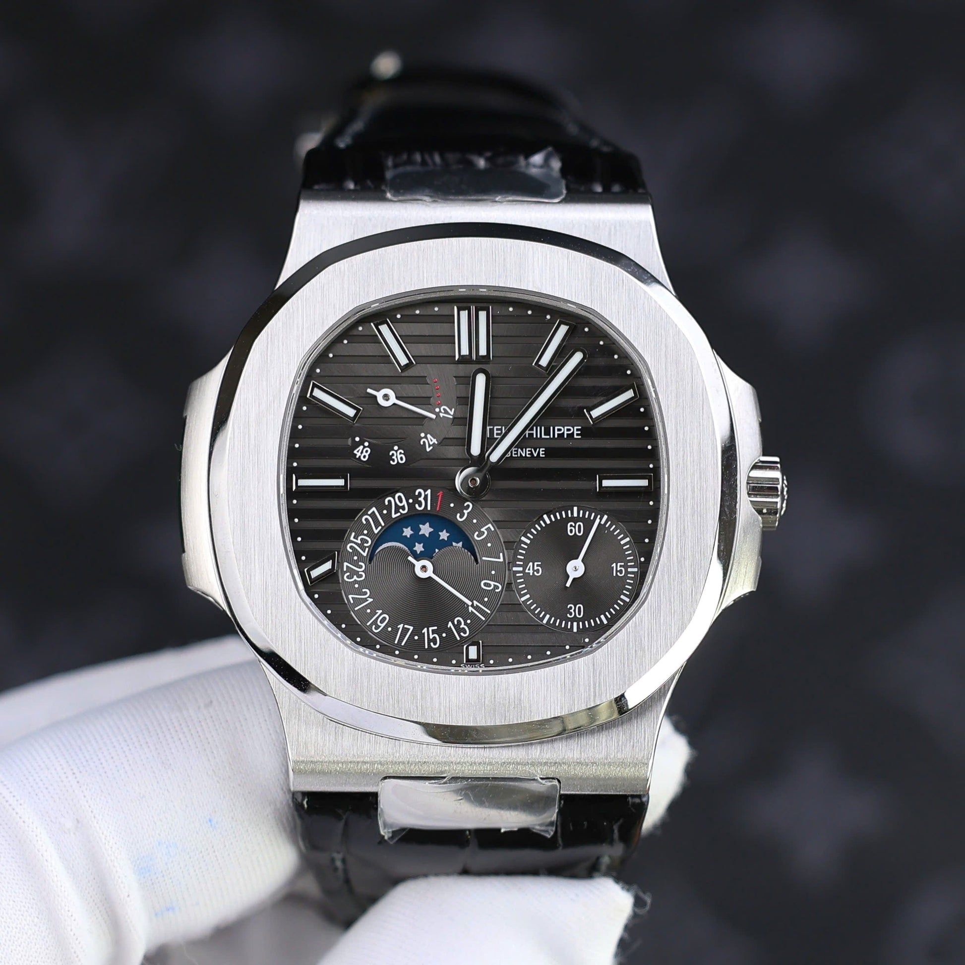 Patek Philippe Nautilus 5712 Cadran Gris Bracelet Cuir PPF Factory 40mm