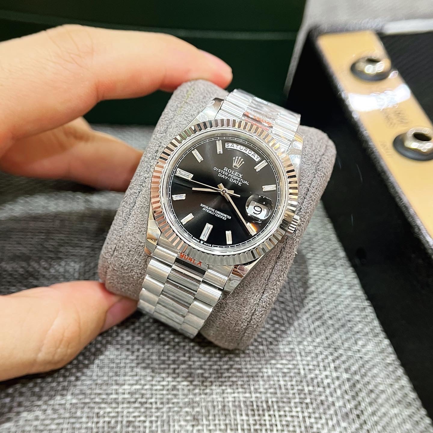 Rolex Day-Date 228236 Cadran noir 40 mm