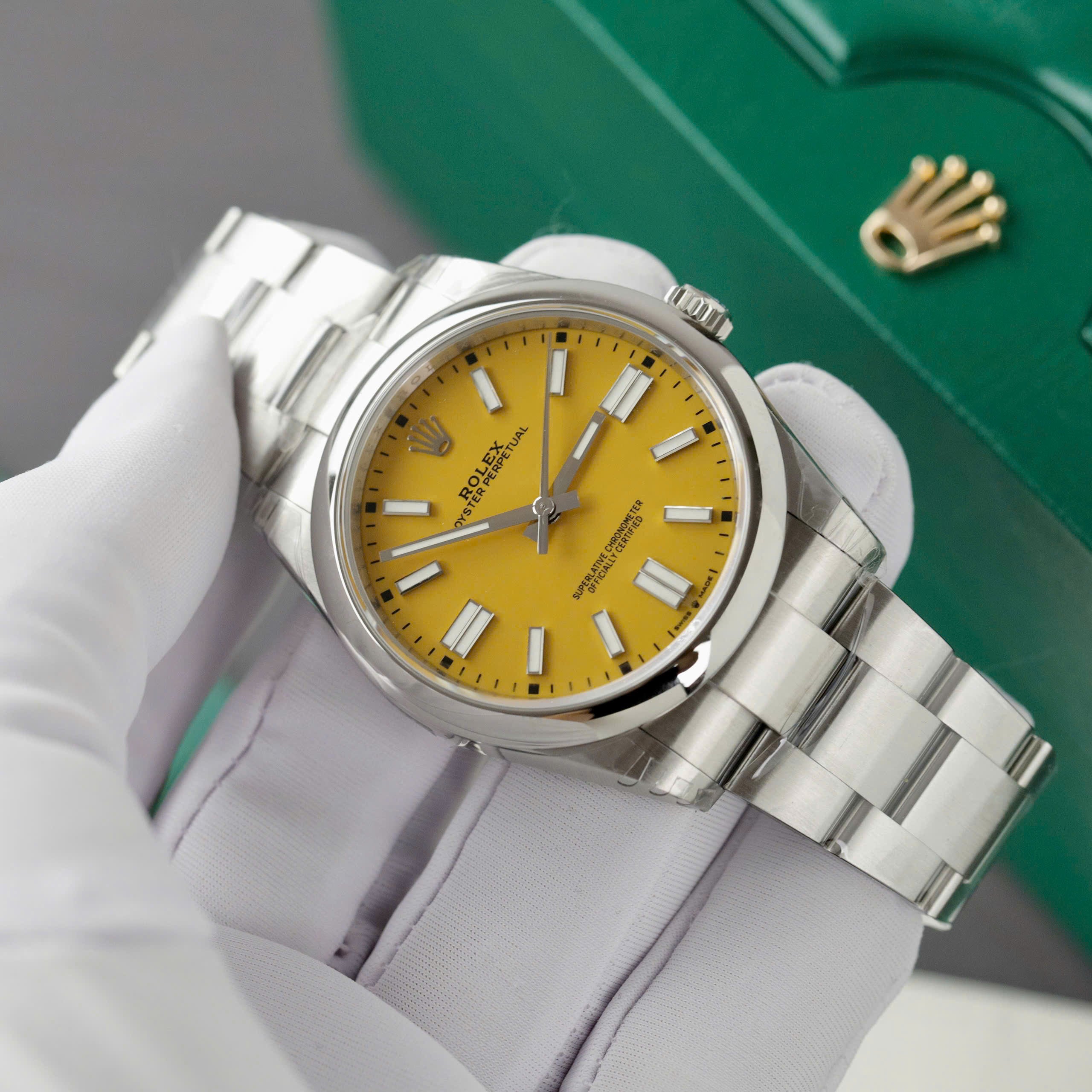 Rolex Oyster Perpetual 124300 Cadran jaune 41 mm